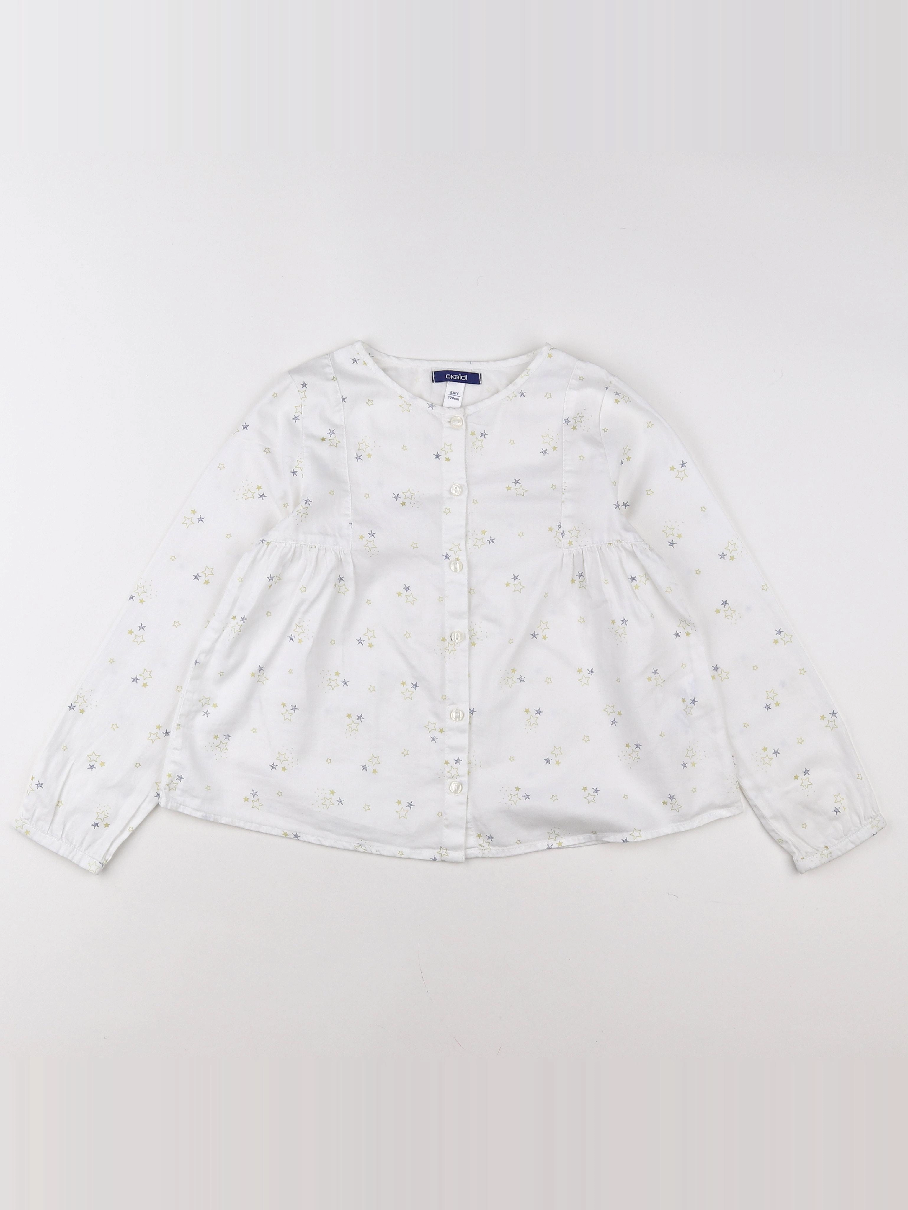 Okaidi - chemise blanc, multicolore - 8 ans