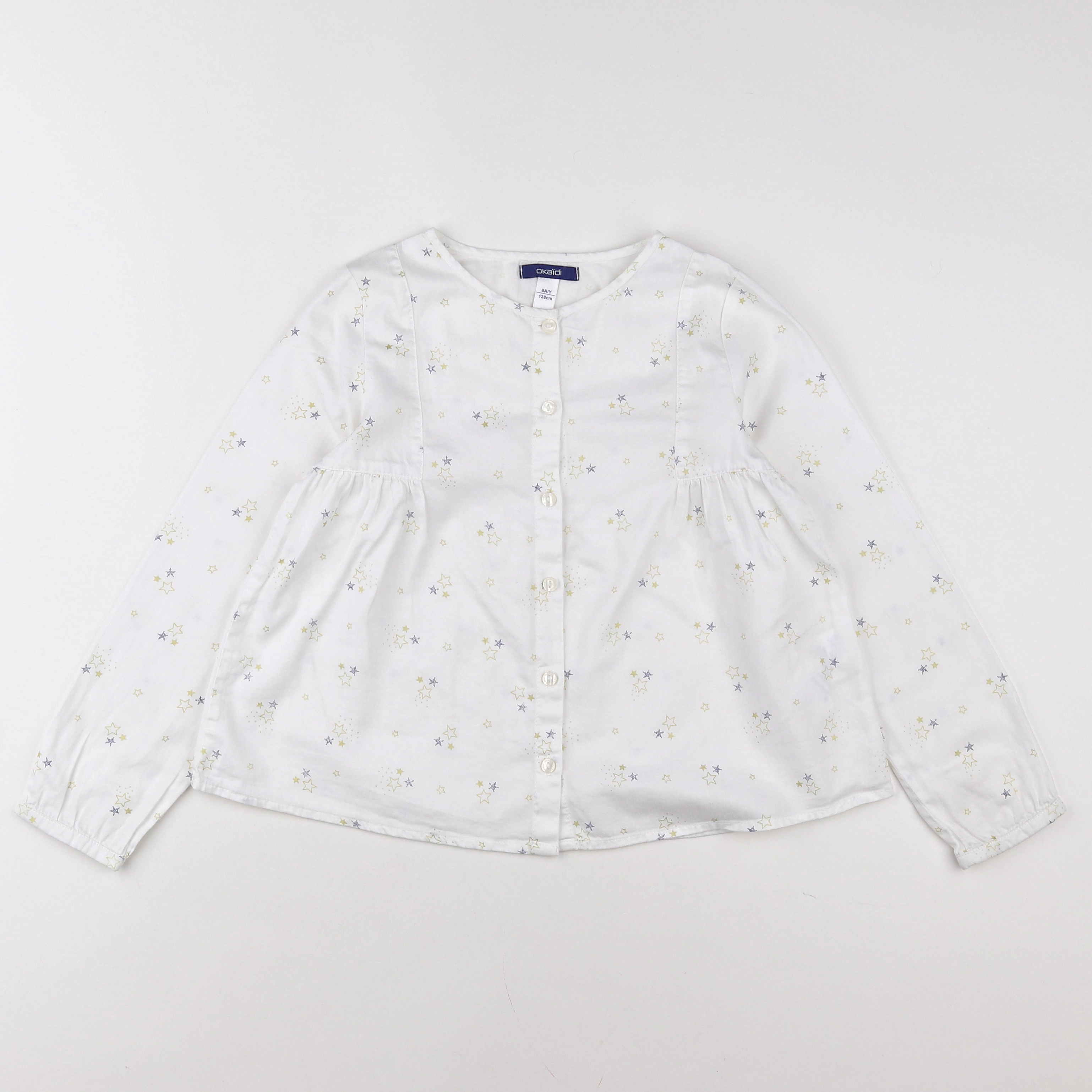 Okaidi - chemise blanc, multicolore - 8 ans