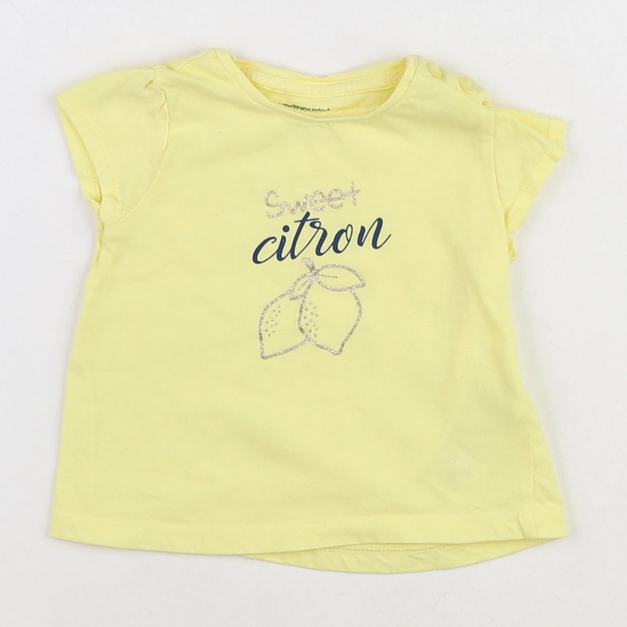 Vertbaudet - tee-shirt jaune - 9 mois