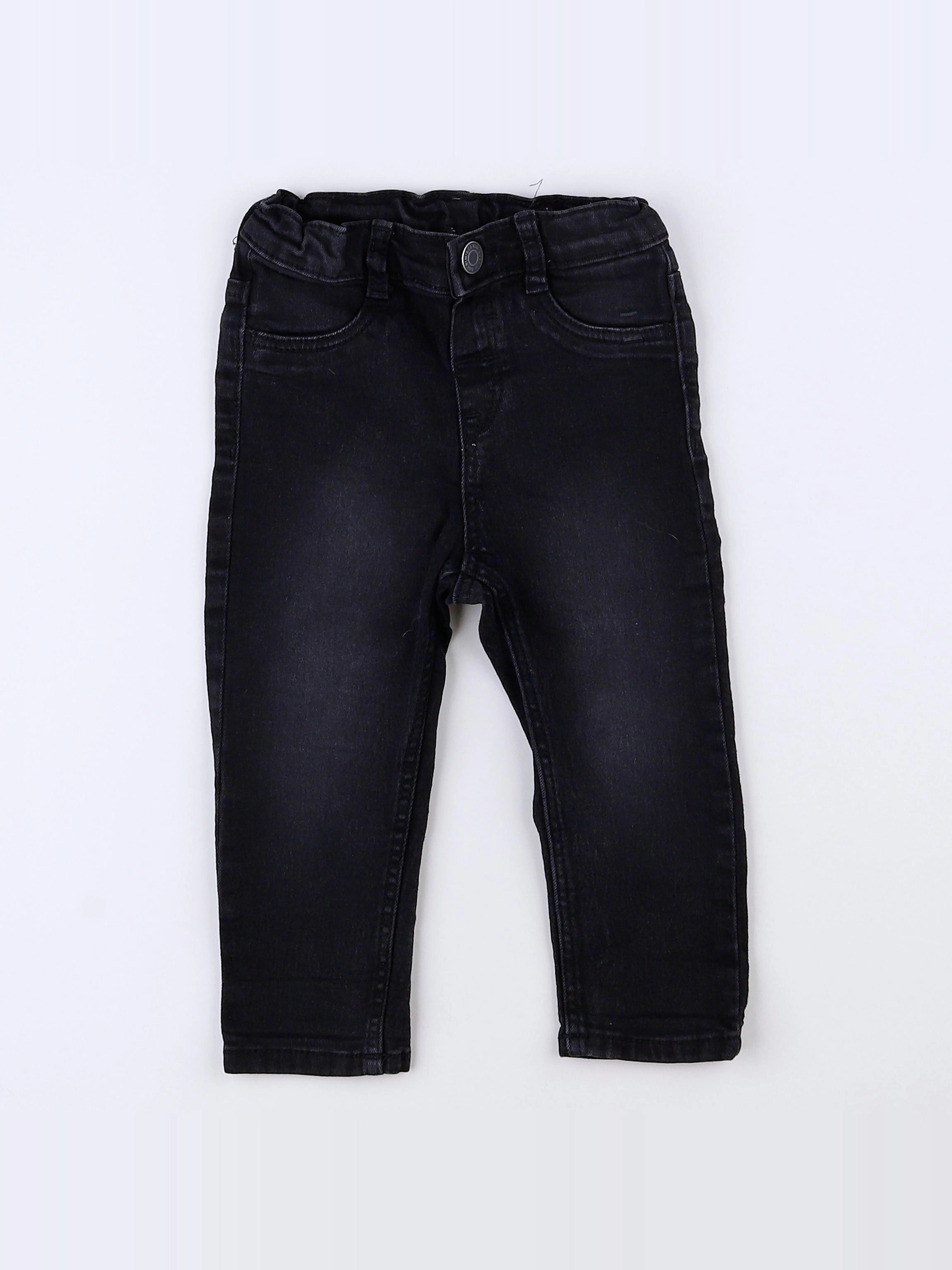 H&M - jean noir - 12 mois