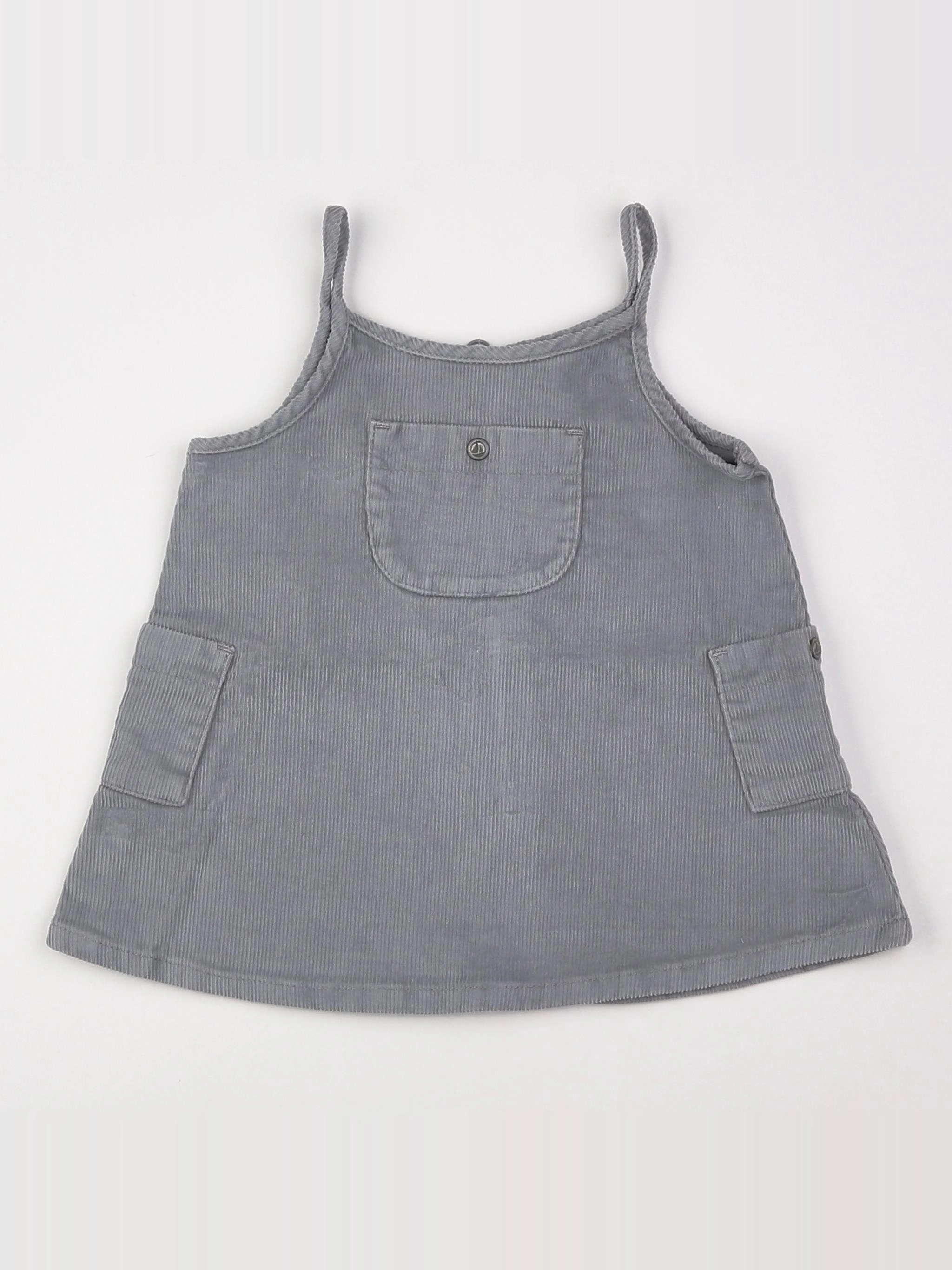 Petit Bateau - robe gris - 3 mois