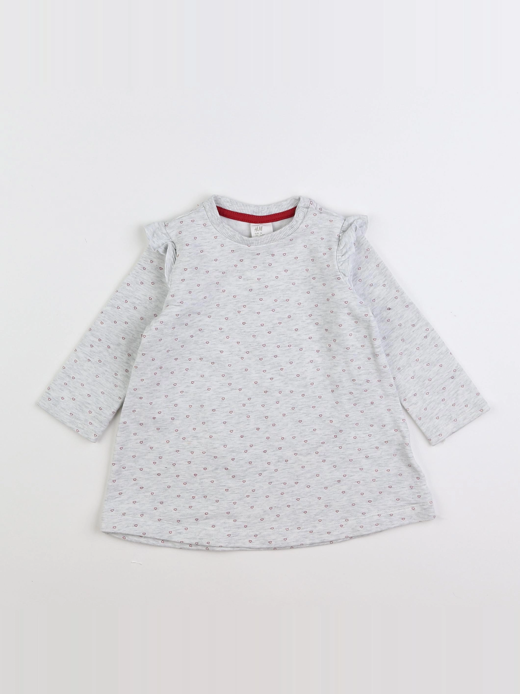 H&M - robe gris - 6 mois