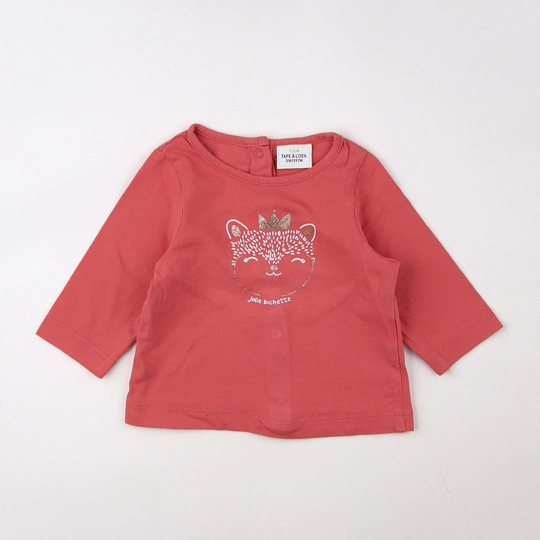 Tape à l'oeil - tee-shirt orange - 3 mois
