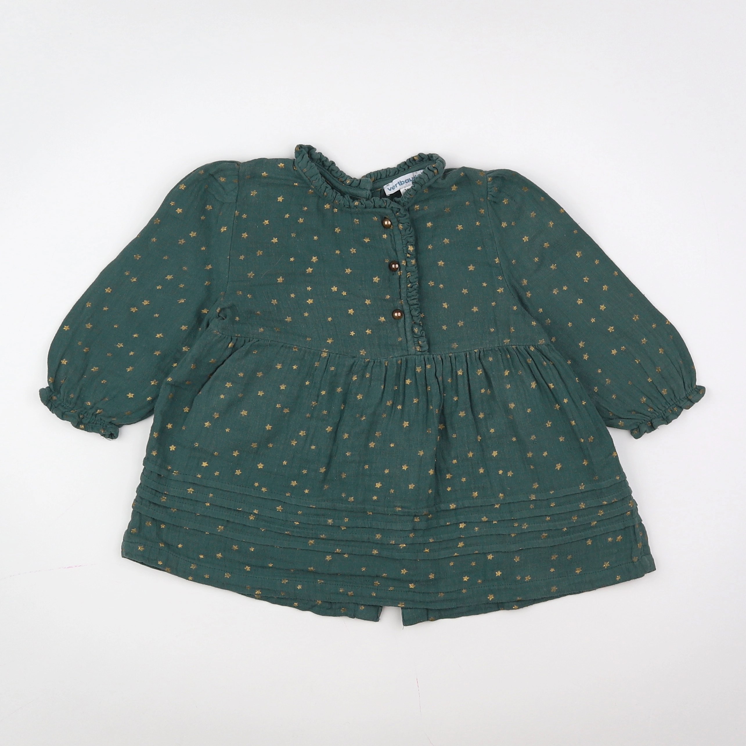 Vertbaudet - robe vert - 12 mois