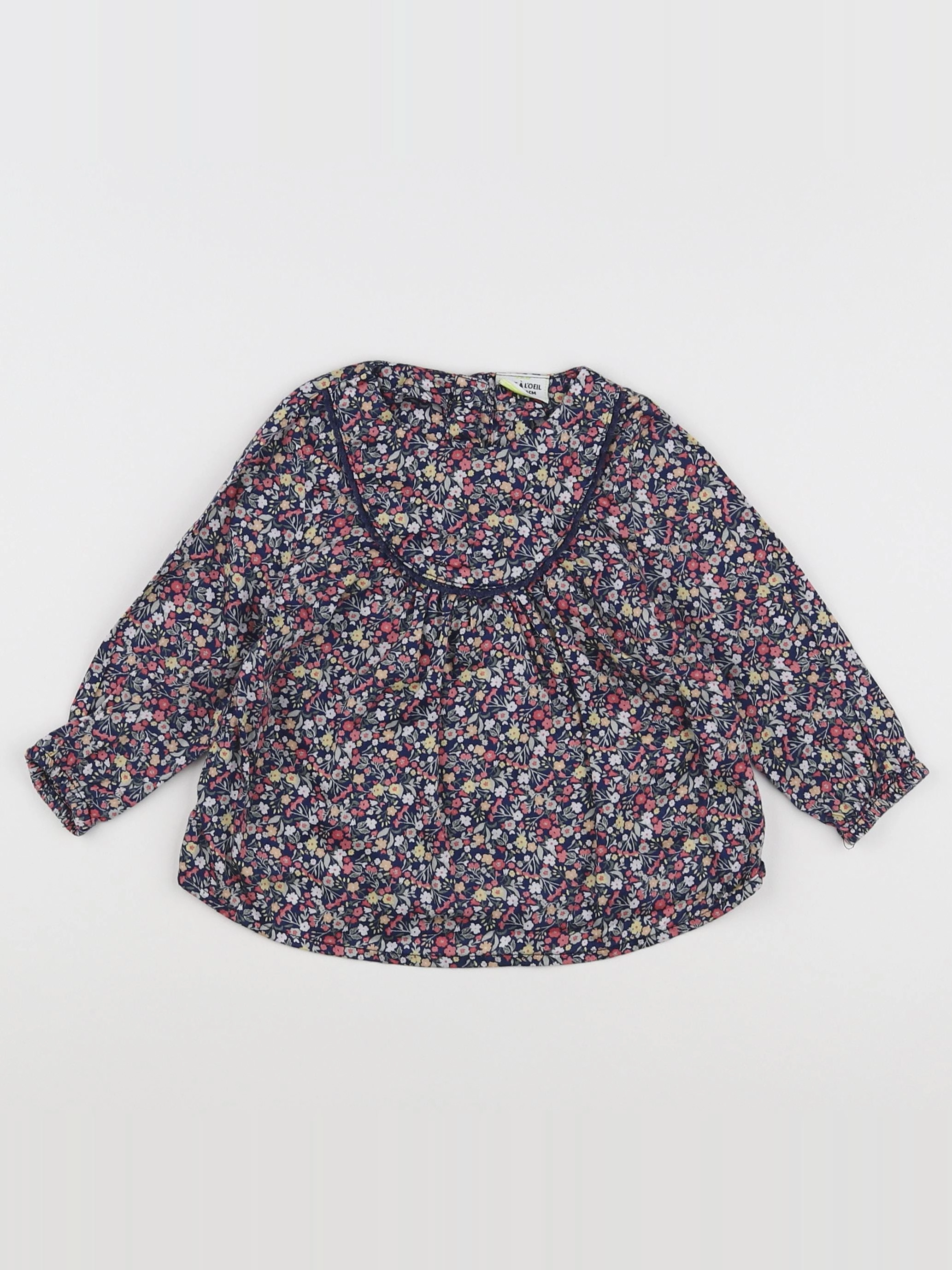 Tape à l'oeil - blouse bleu - 12 mois