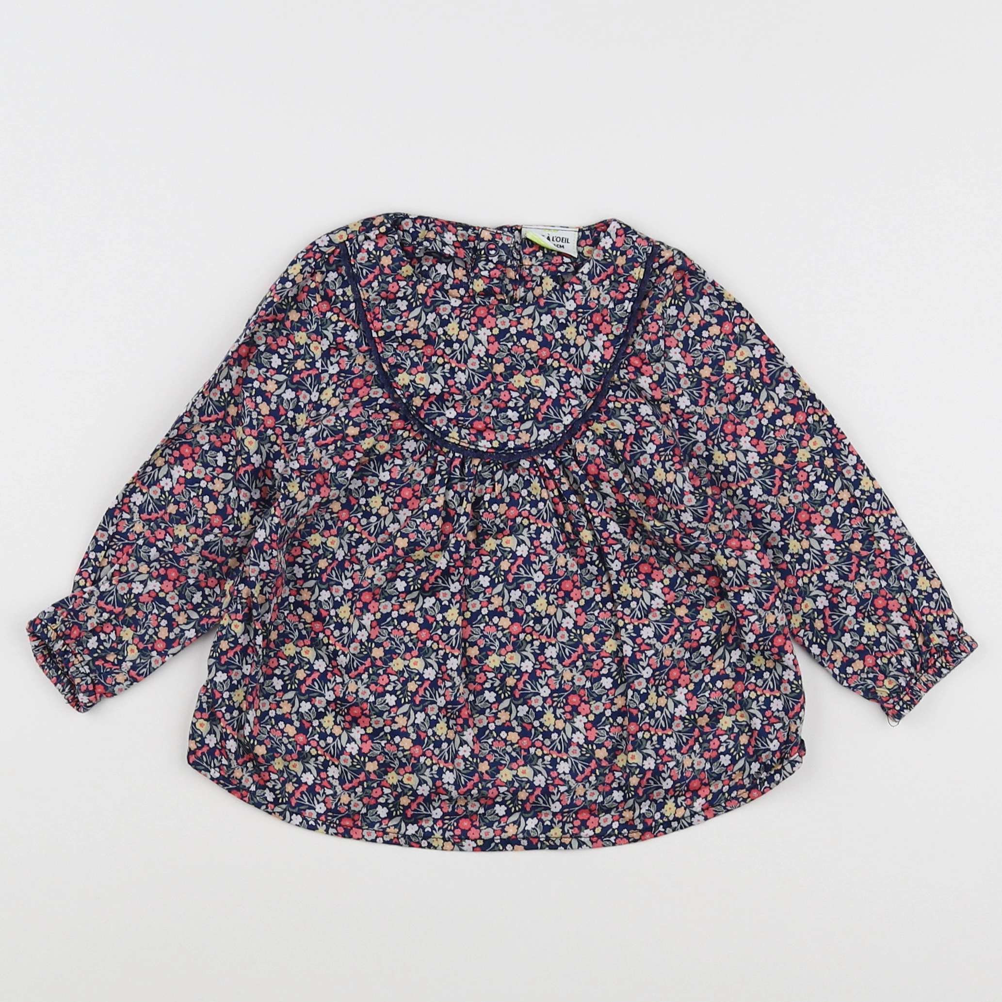 Tape à l'oeil - blouse bleu - 12 mois