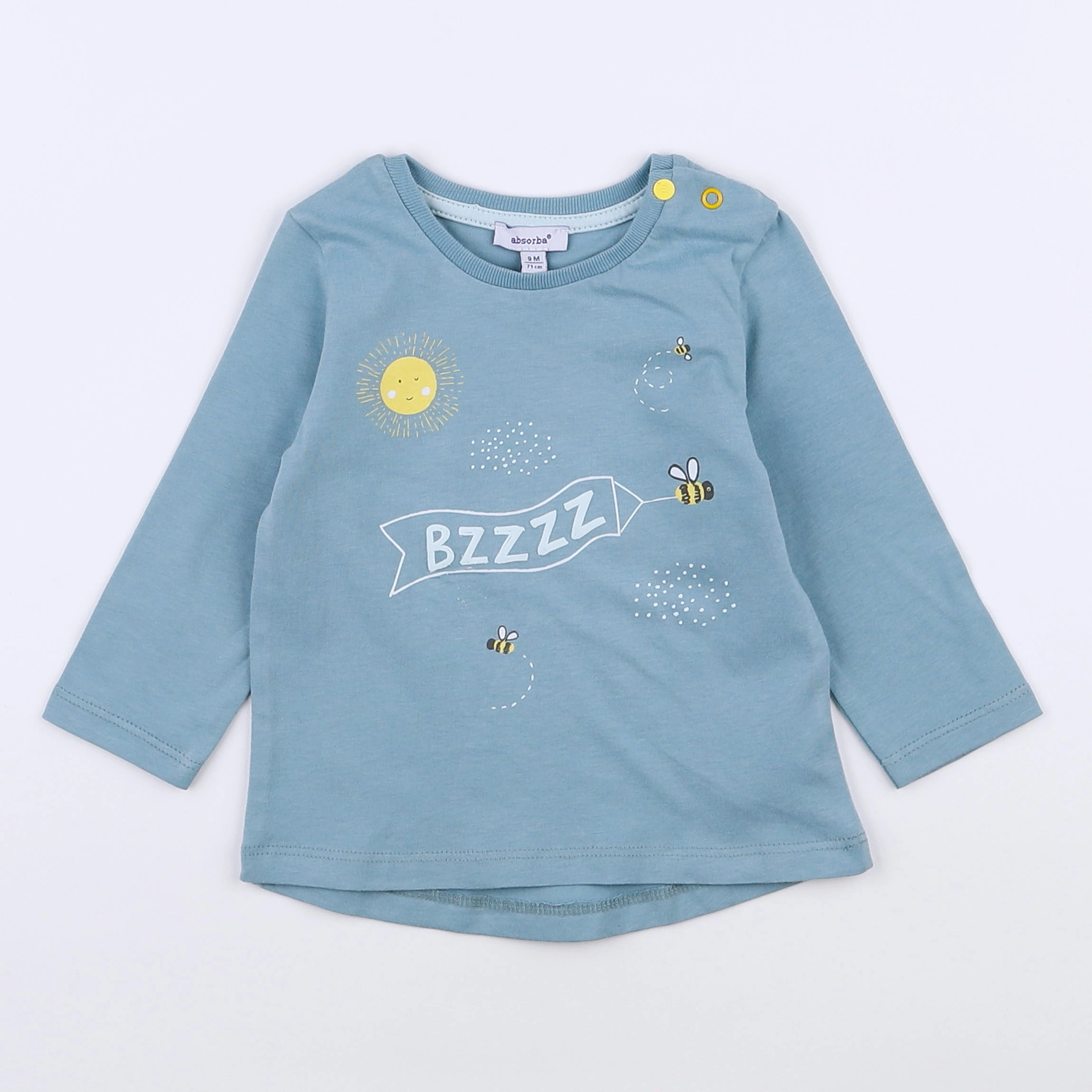 Absorba - tee-shirt bleu - 9 mois