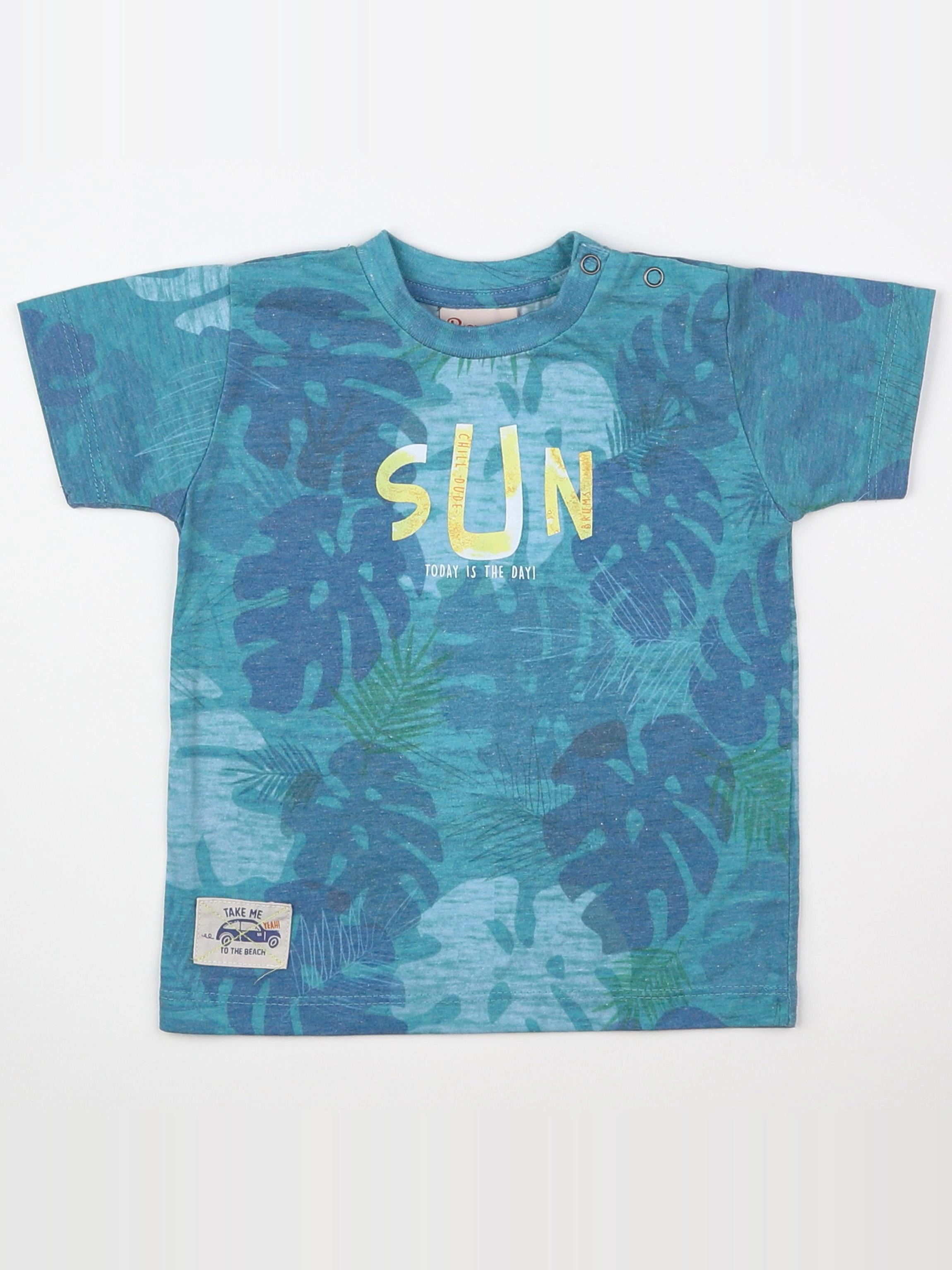 Brums - tee-shirt bleu - 12 mois