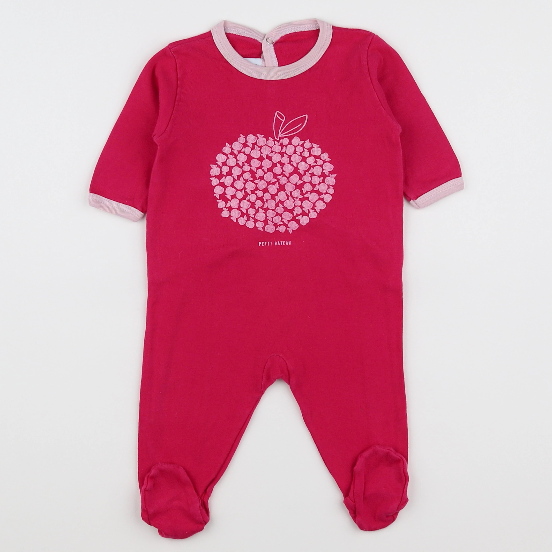 Petit Bateau - pyjama coton rose - 3 mois