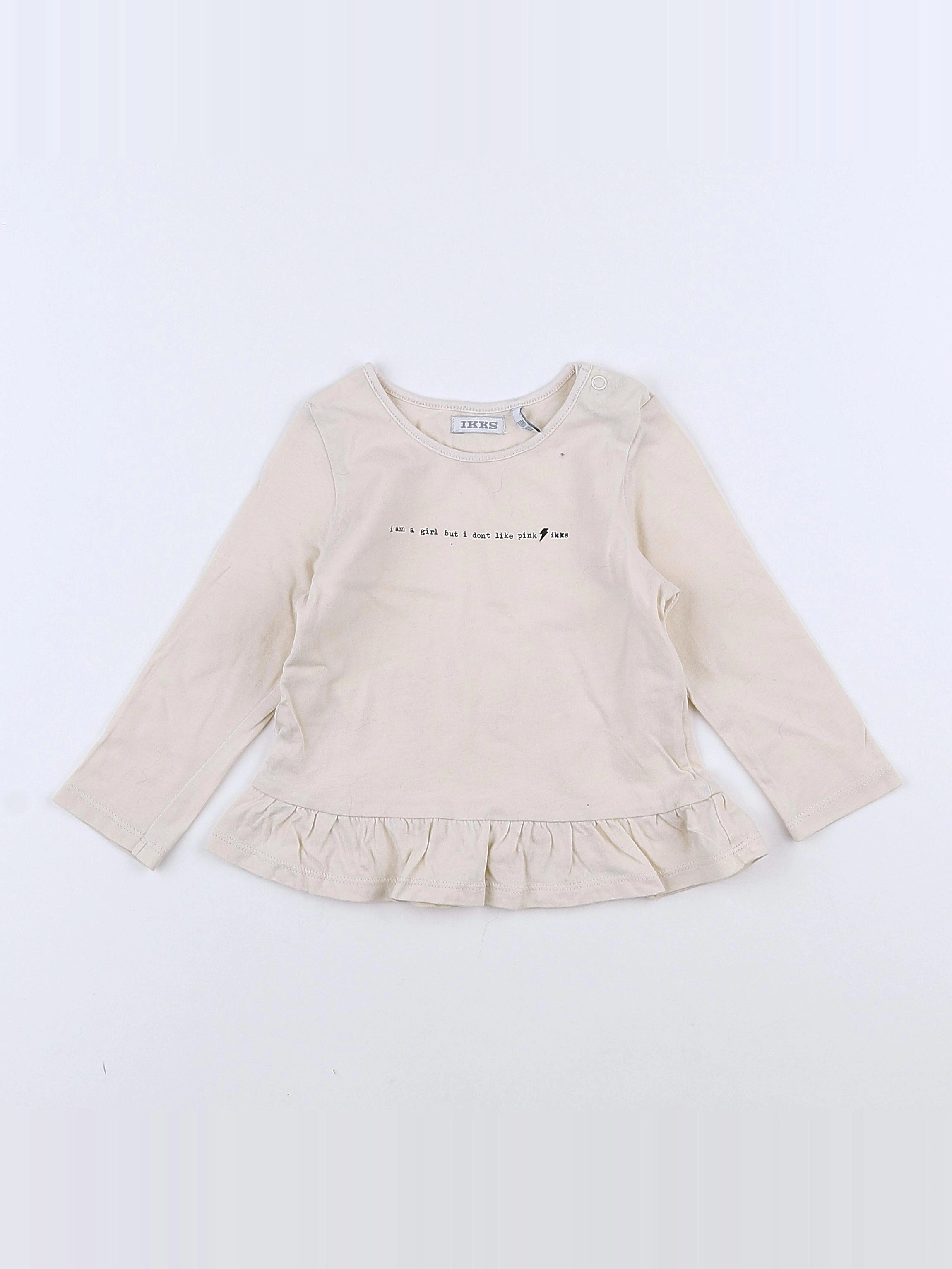 IKKS - tee-shirt beige - 18 mois