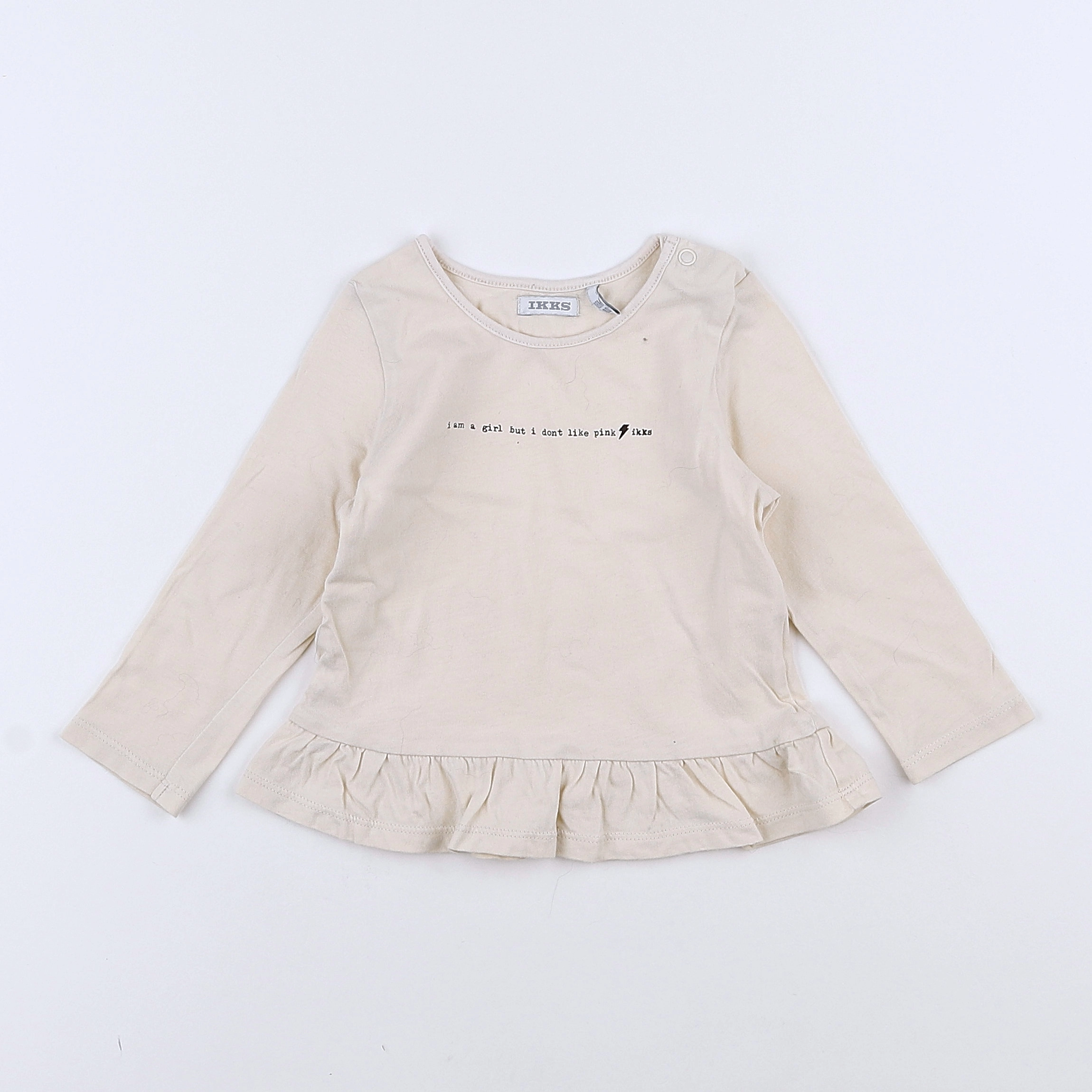 IKKS - tee-shirt beige - 18 mois