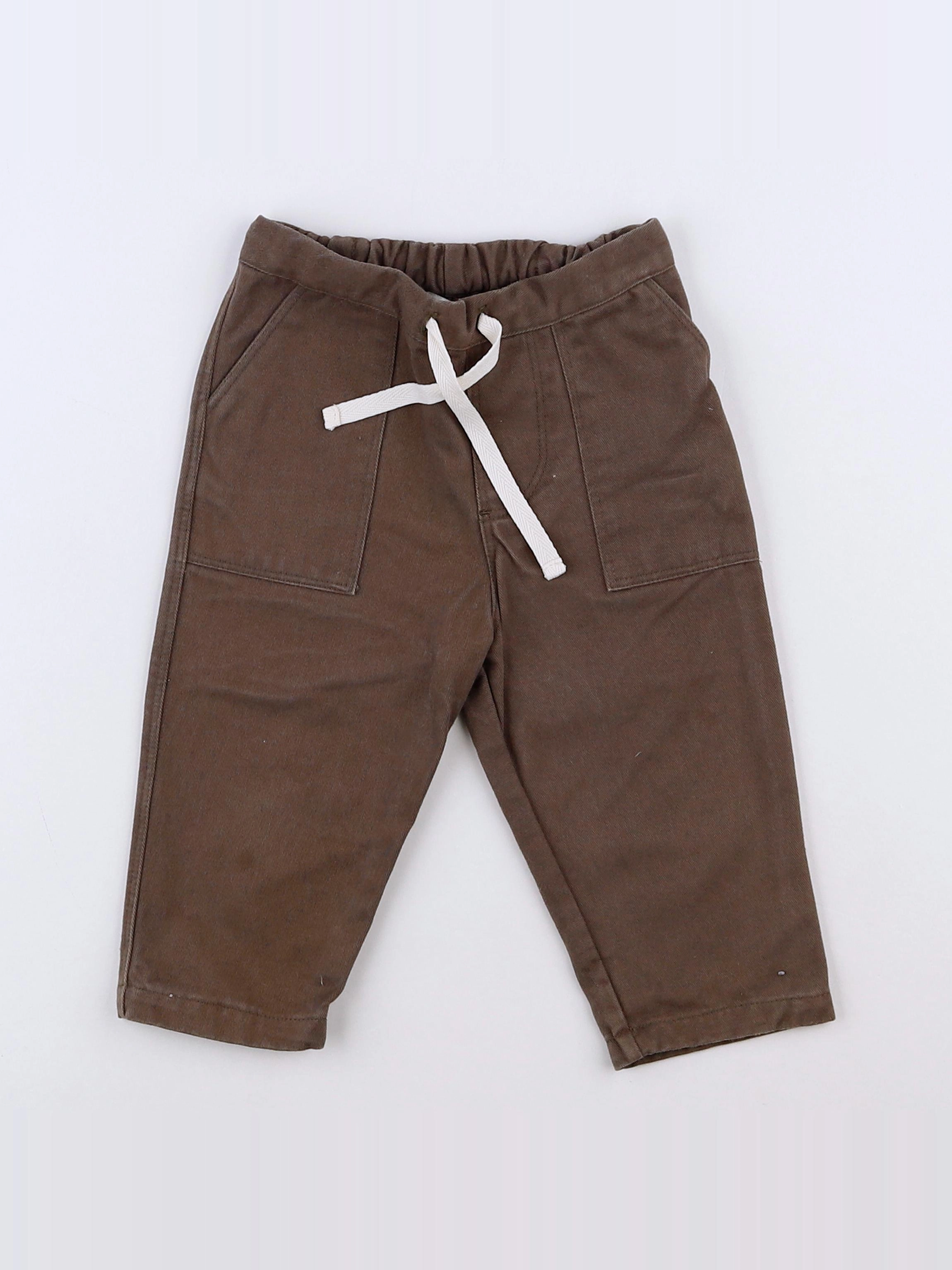 Natalys - pantalon marron - 12 mois