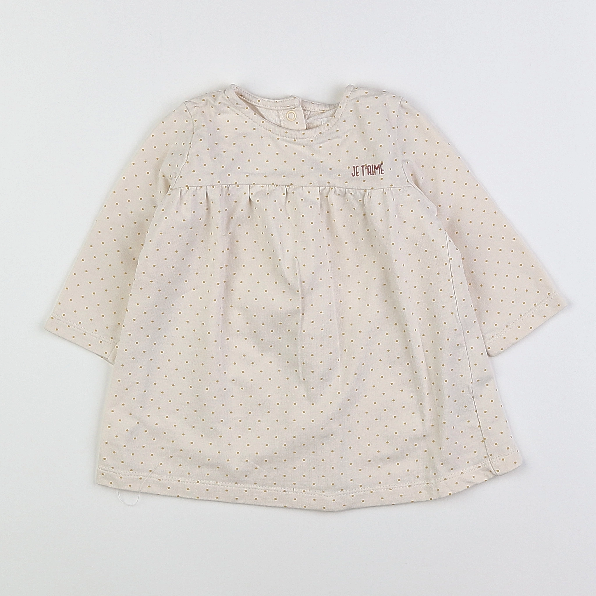 Vertbaudet - robe beige - 9 mois