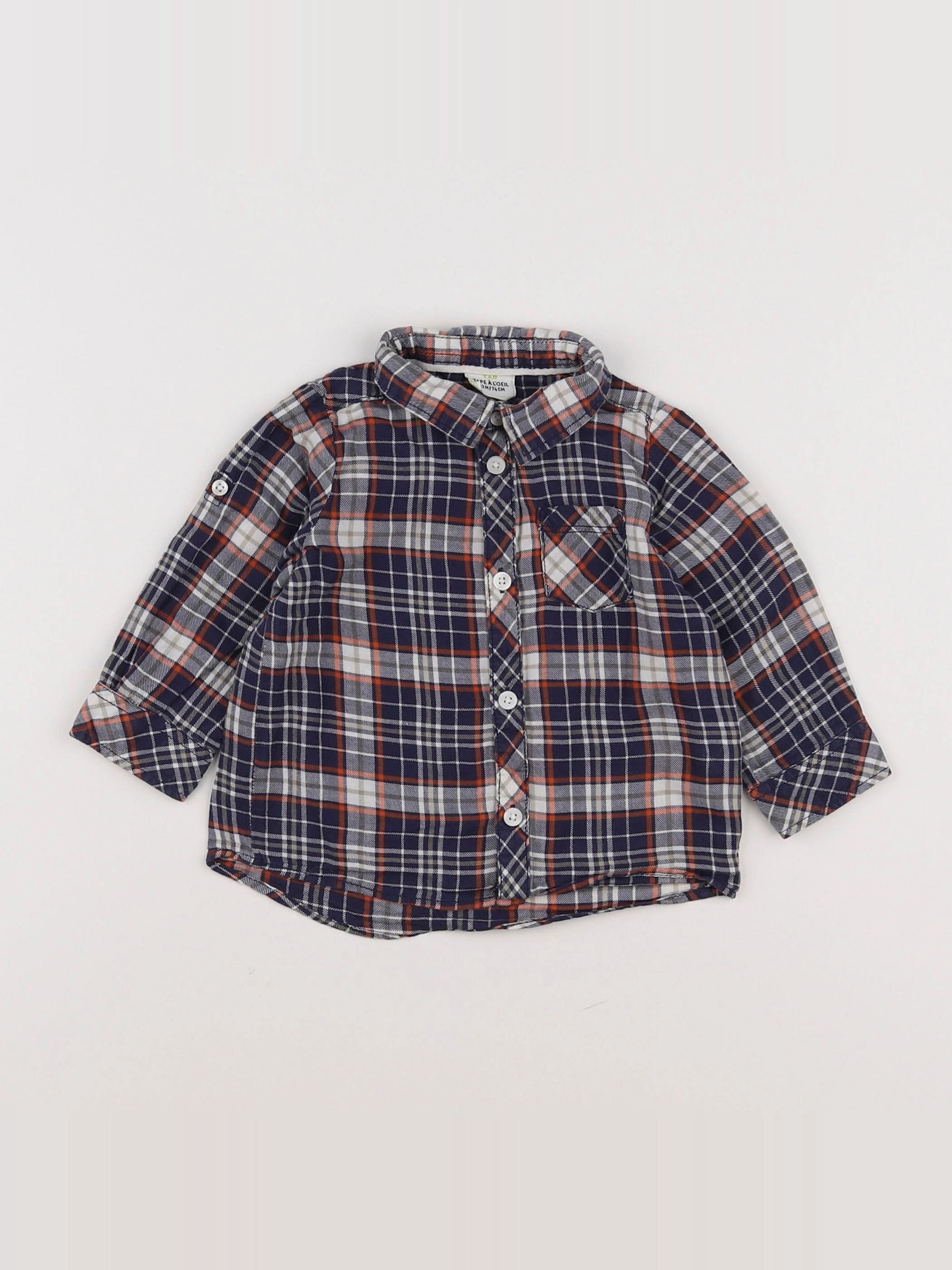 Tape à l'oeil - chemise bleu - 12 mois