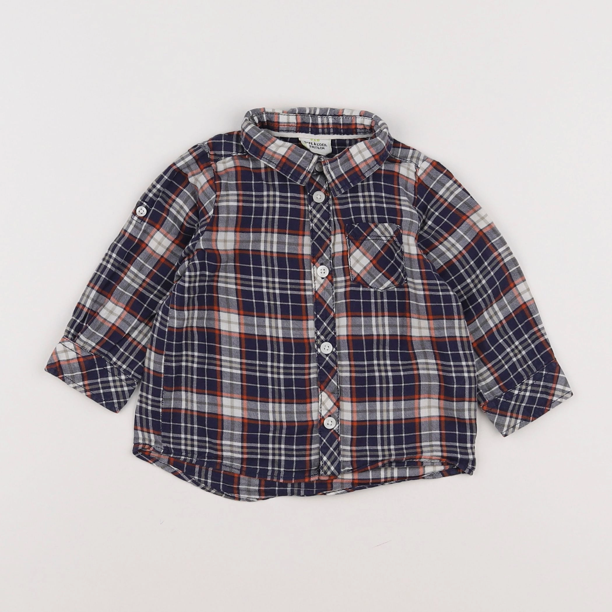 Tape à l'oeil - chemise bleu - 12 mois
