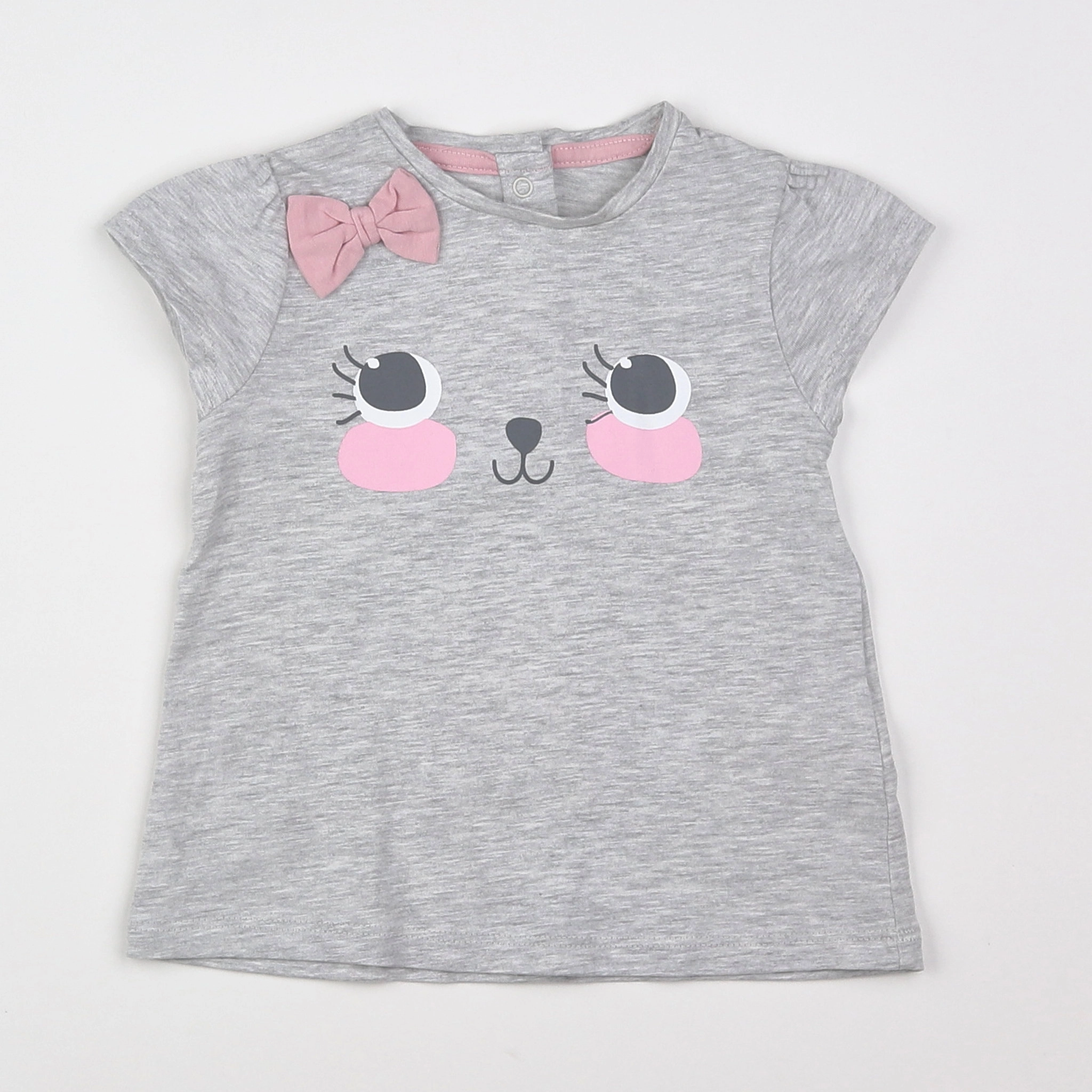 Vertbaudet - tee-shirt gris - 12 mois