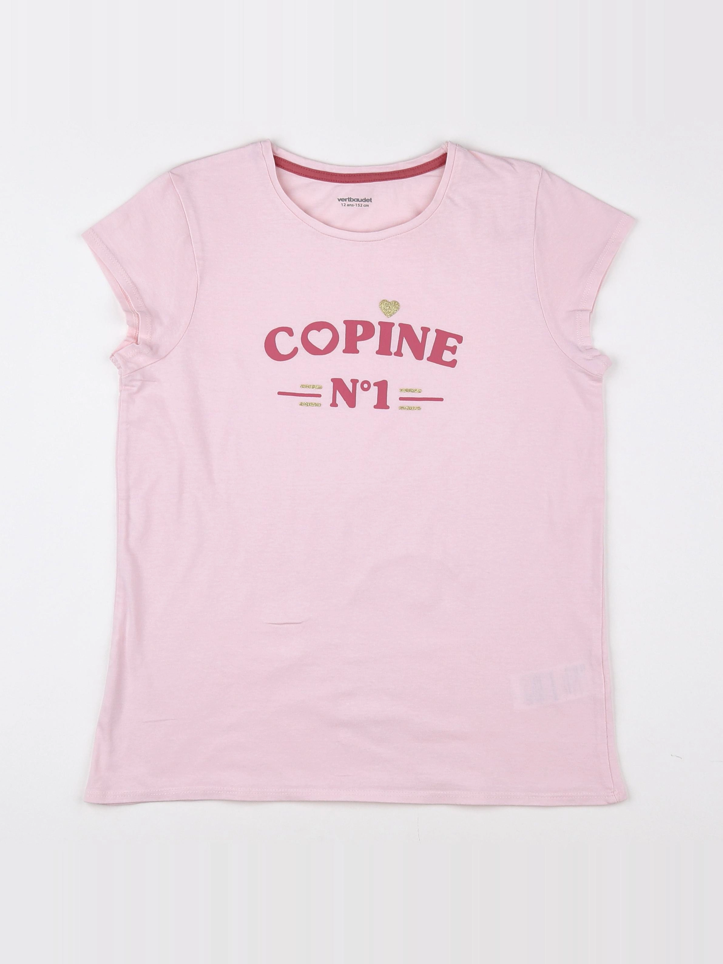 Vertbaudet - tee-shirt rose - 12 ans