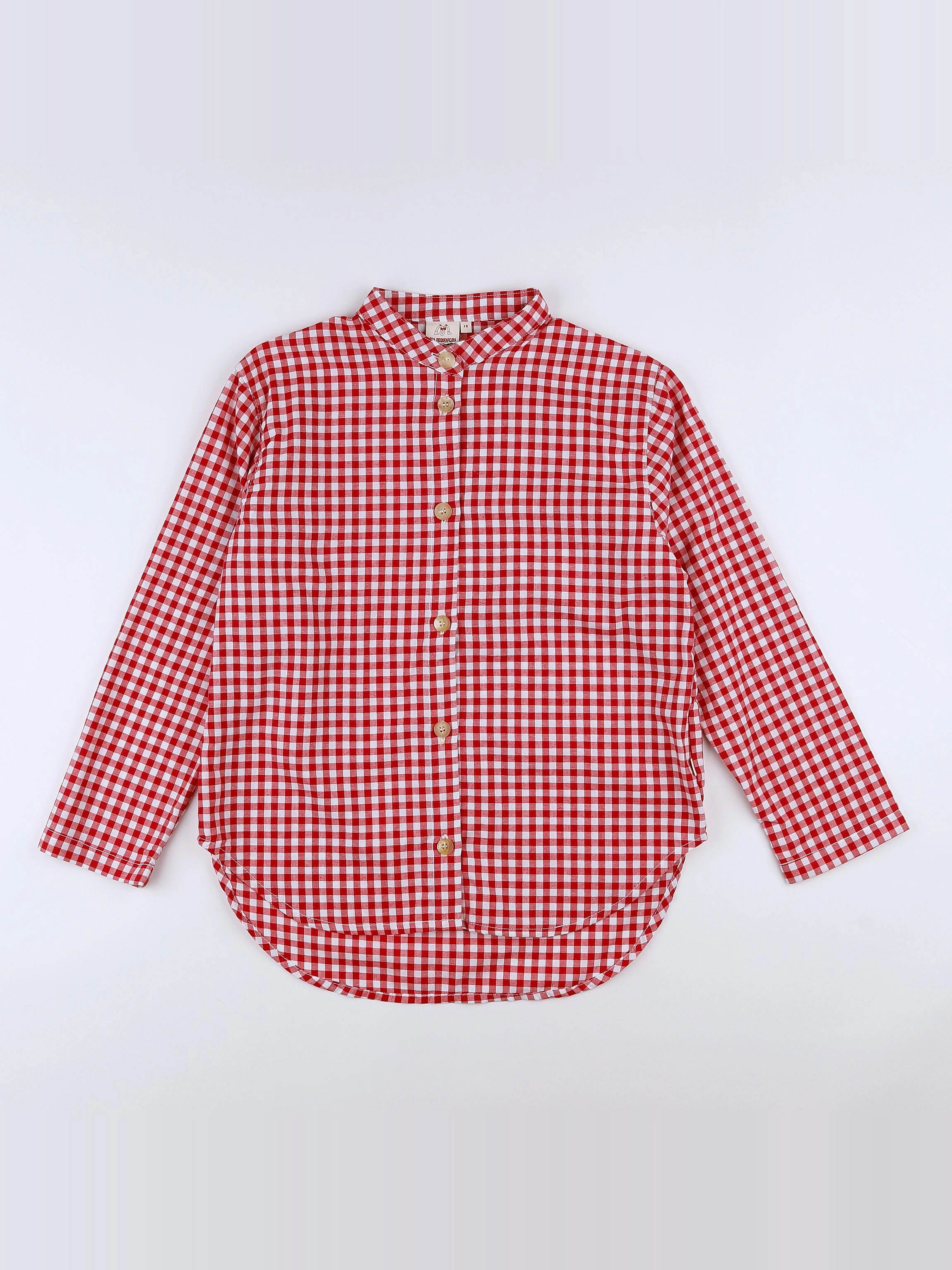 Les Marsiens - chemise rouge - 12 ans