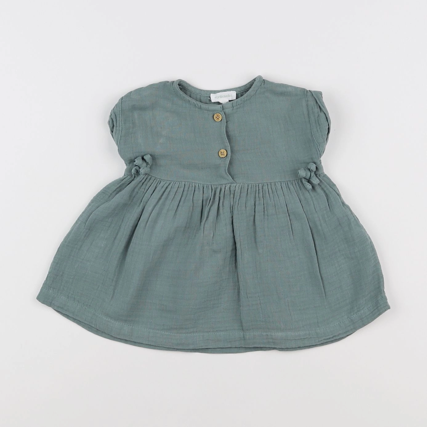 Vertbaudet - robe vert - 3 mois
