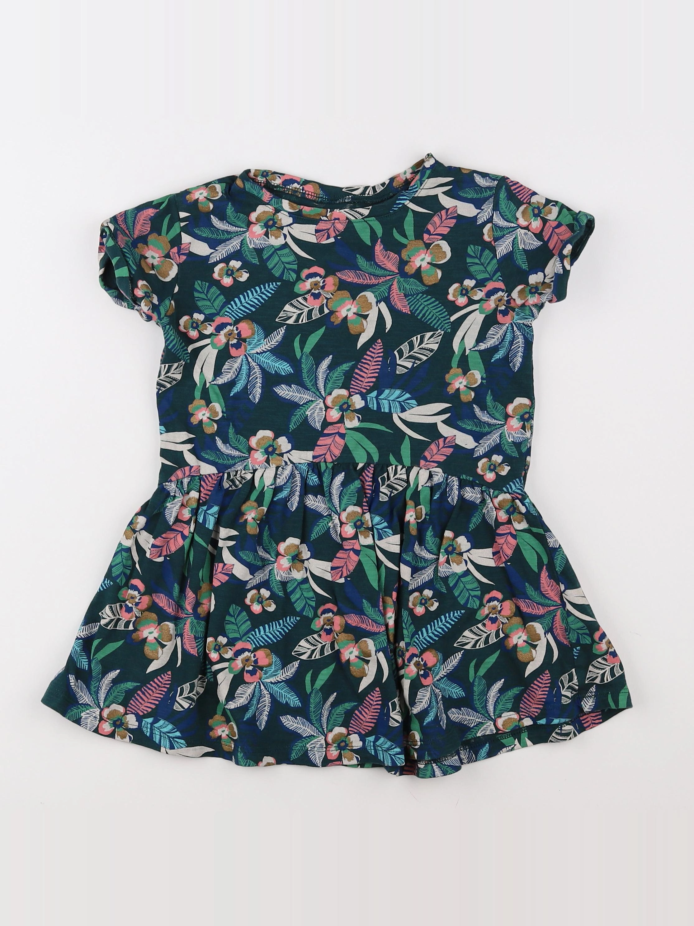Vertbaudet - robe vert - 4 ans
