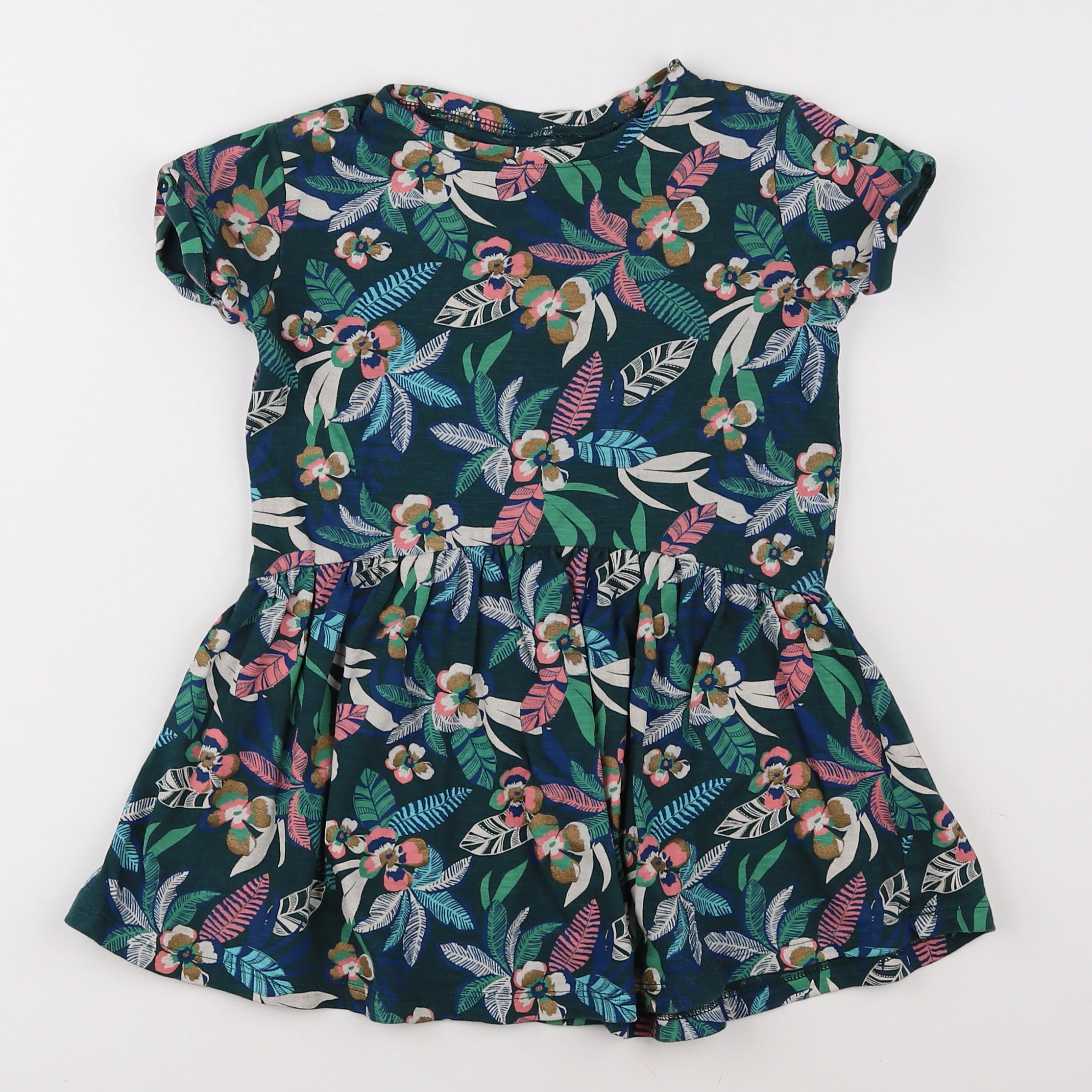 Vertbaudet - robe vert - 4 ans