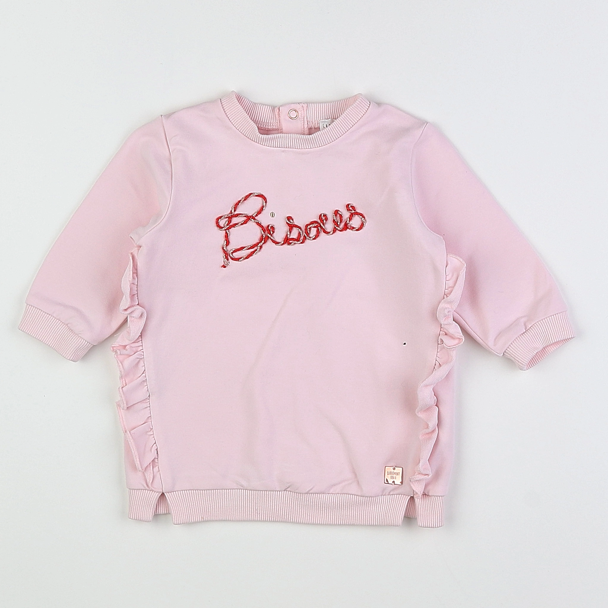 Carrément Beau - sweat rose - 12 mois