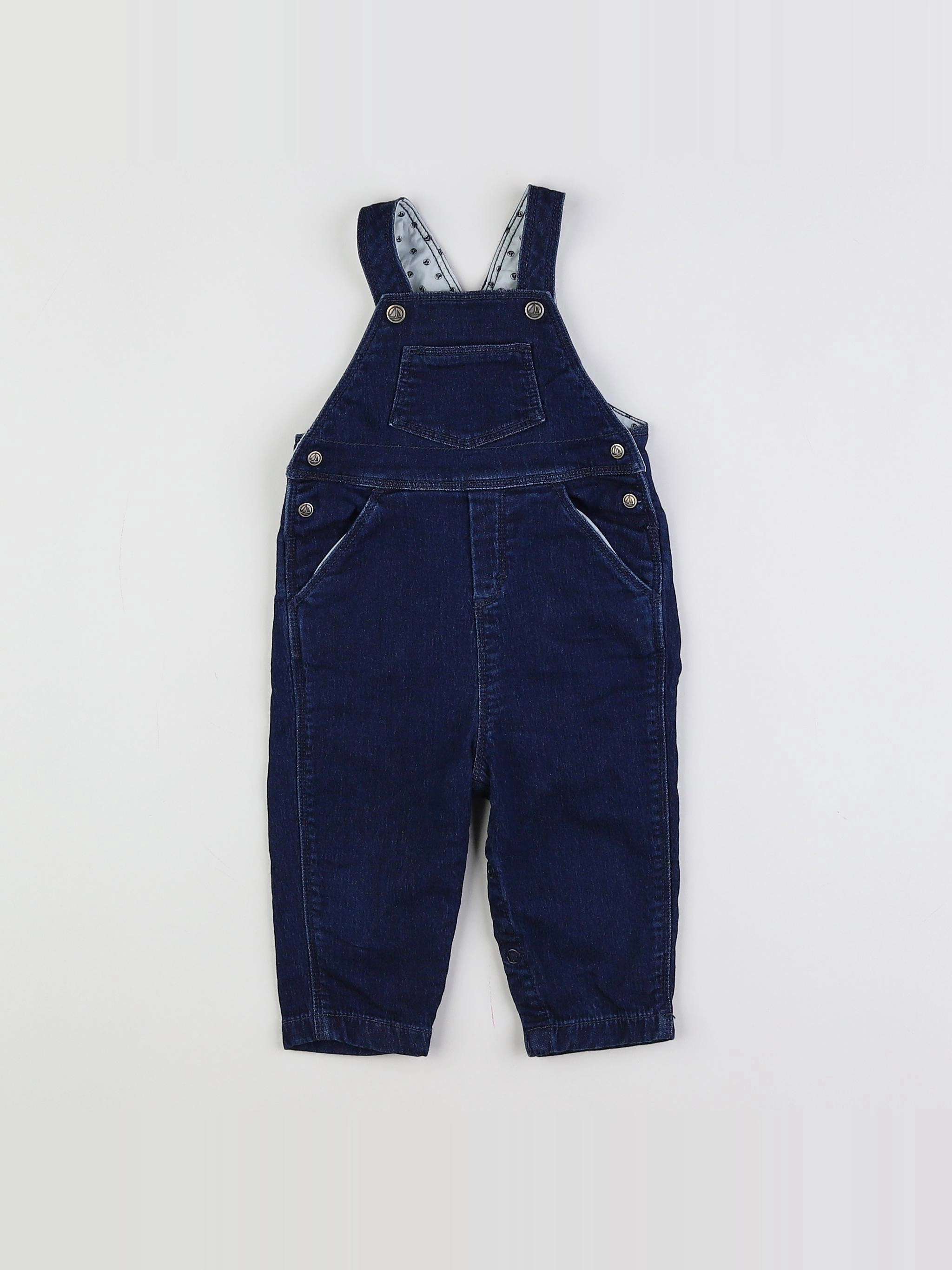 Petit Bateau - salopette bleu - 6 mois