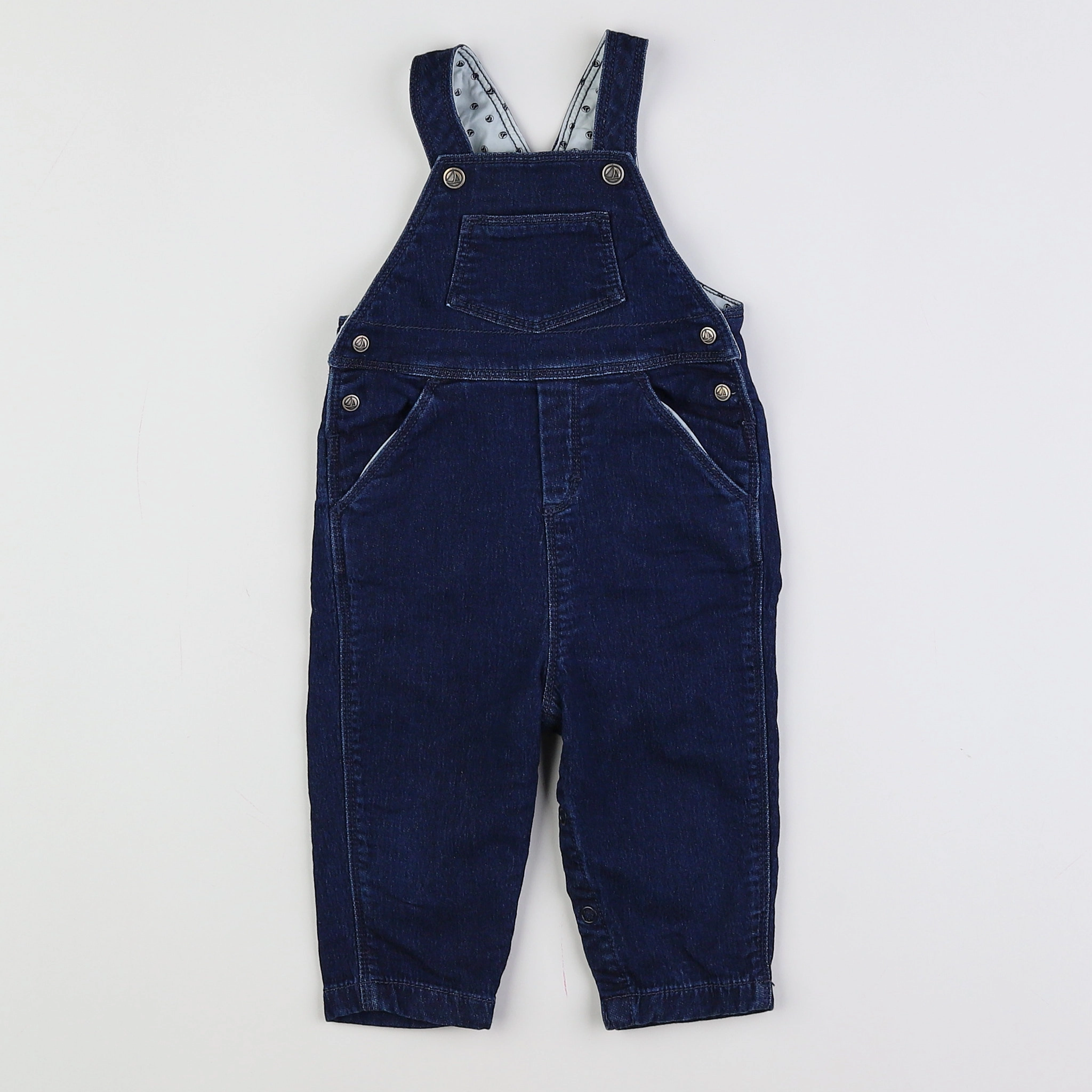 Petit Bateau - salopette bleu - 6 mois