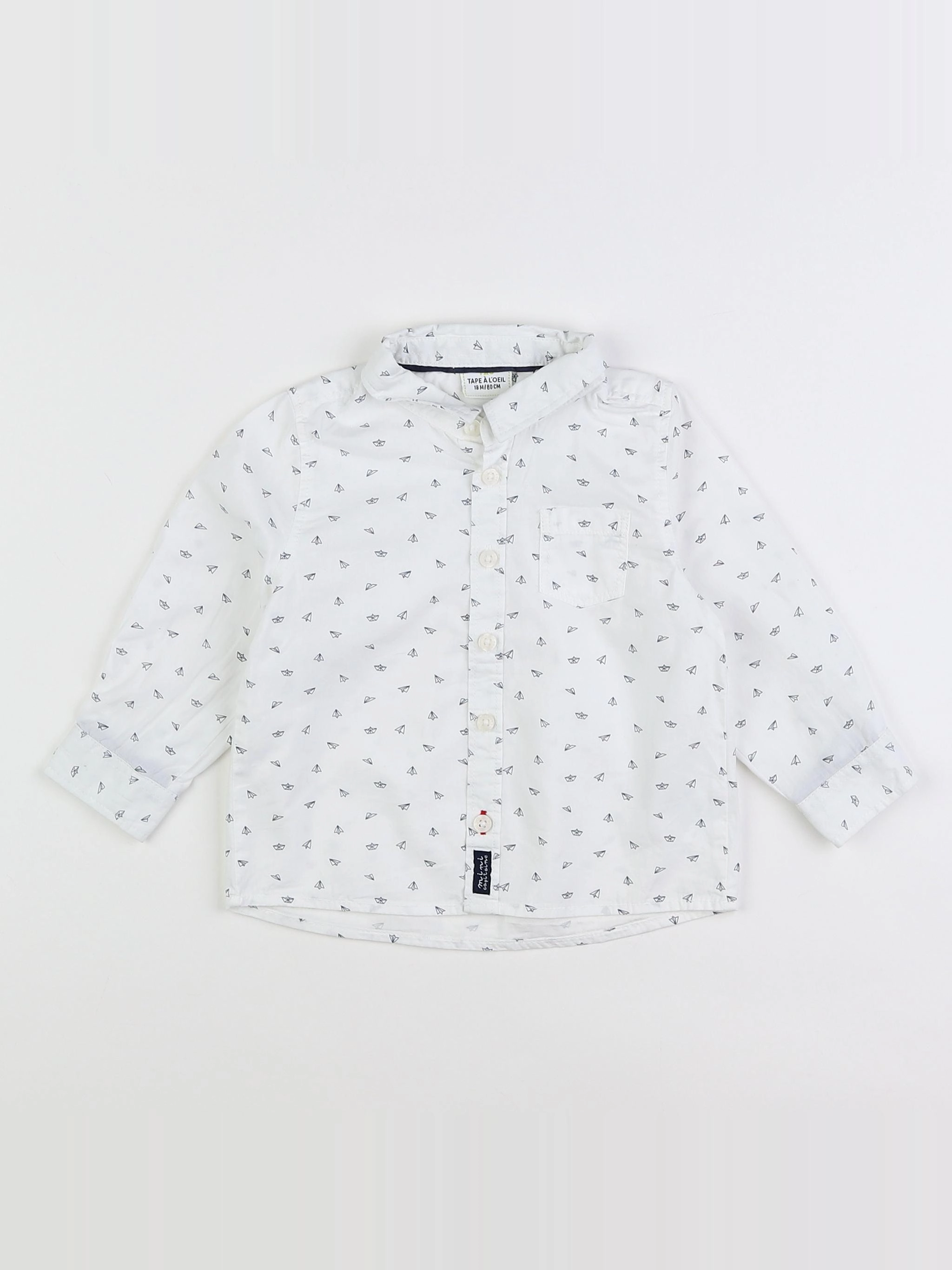 Tape à l'oeil - chemise blanc - 18 mois