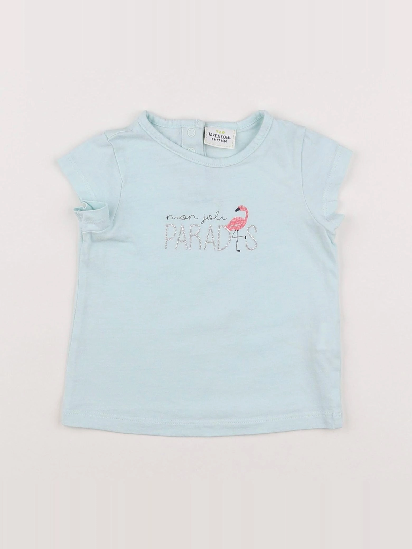 Tape à l'oeil - tee-shirt bleu - 9 mois