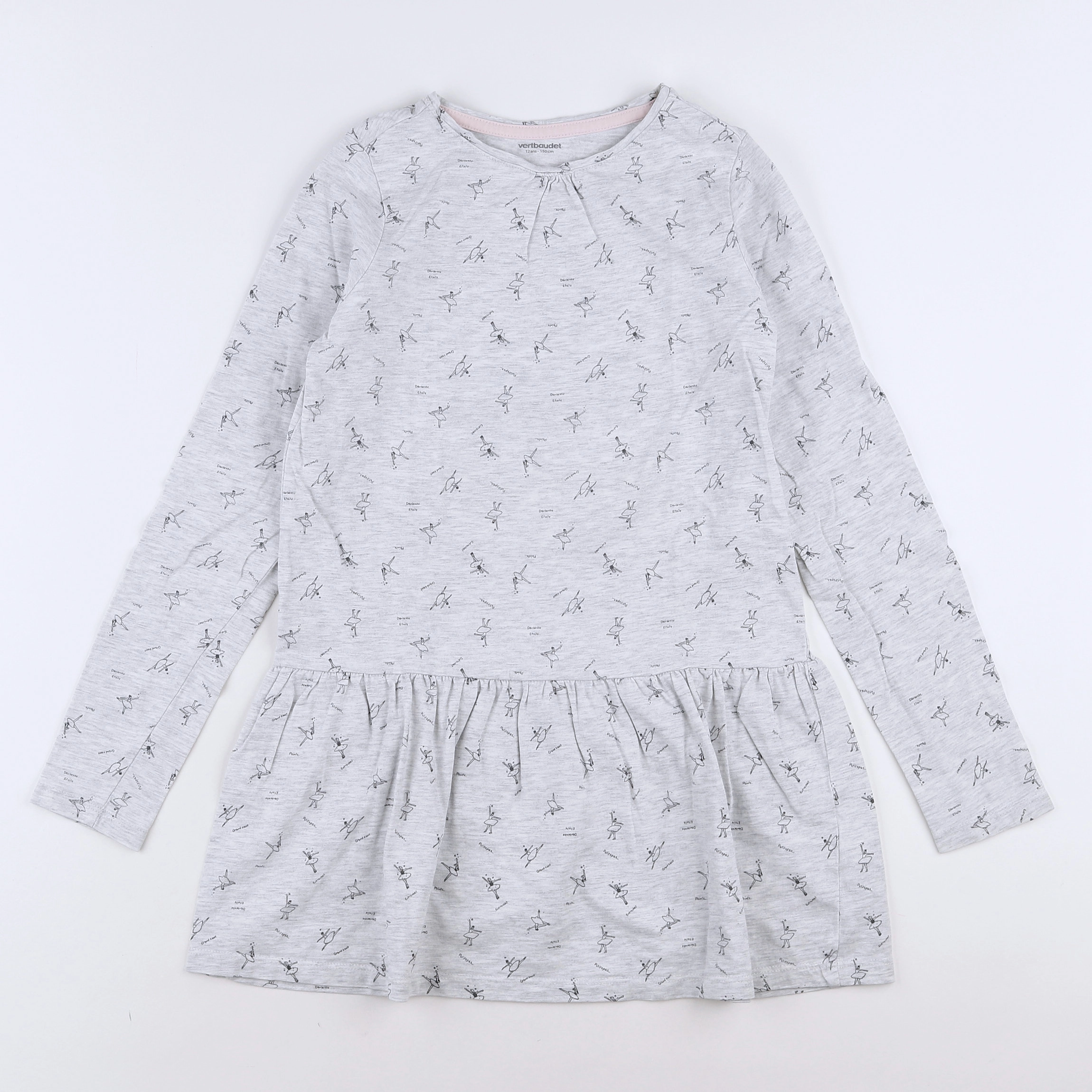 Vertbaudet - robe gris - 12 ans