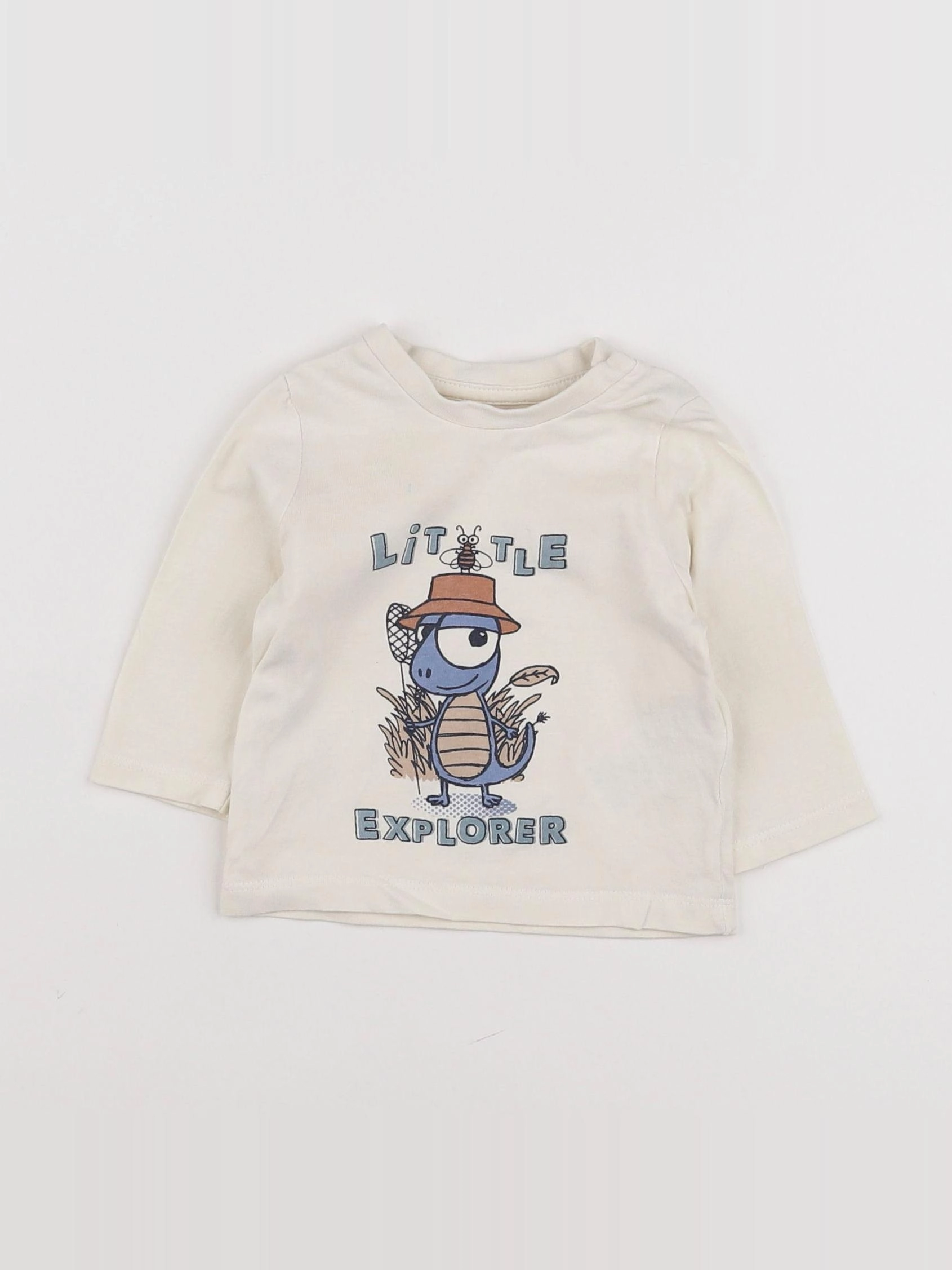 Vertbaudet - tee-shirt beige - 3 mois