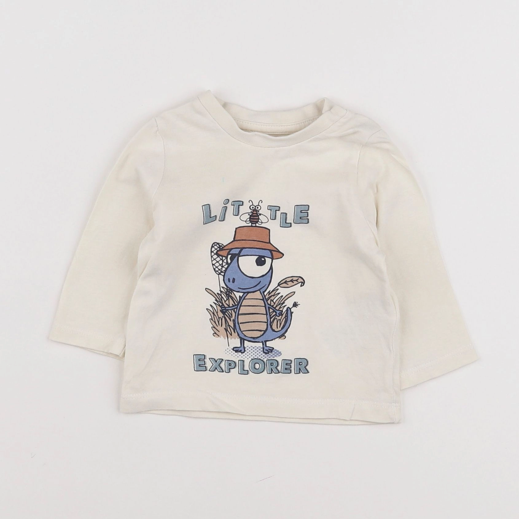 Vertbaudet - tee-shirt beige - 3 mois