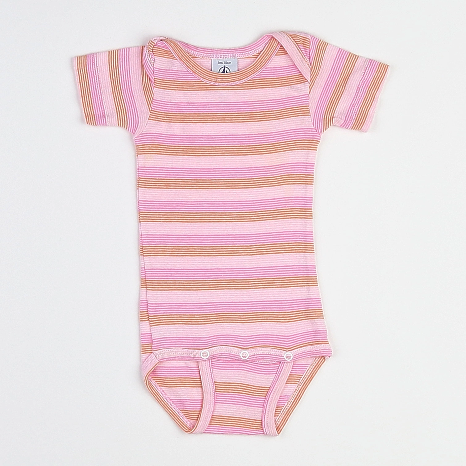 Petit Bateau - body rose - 3 mois