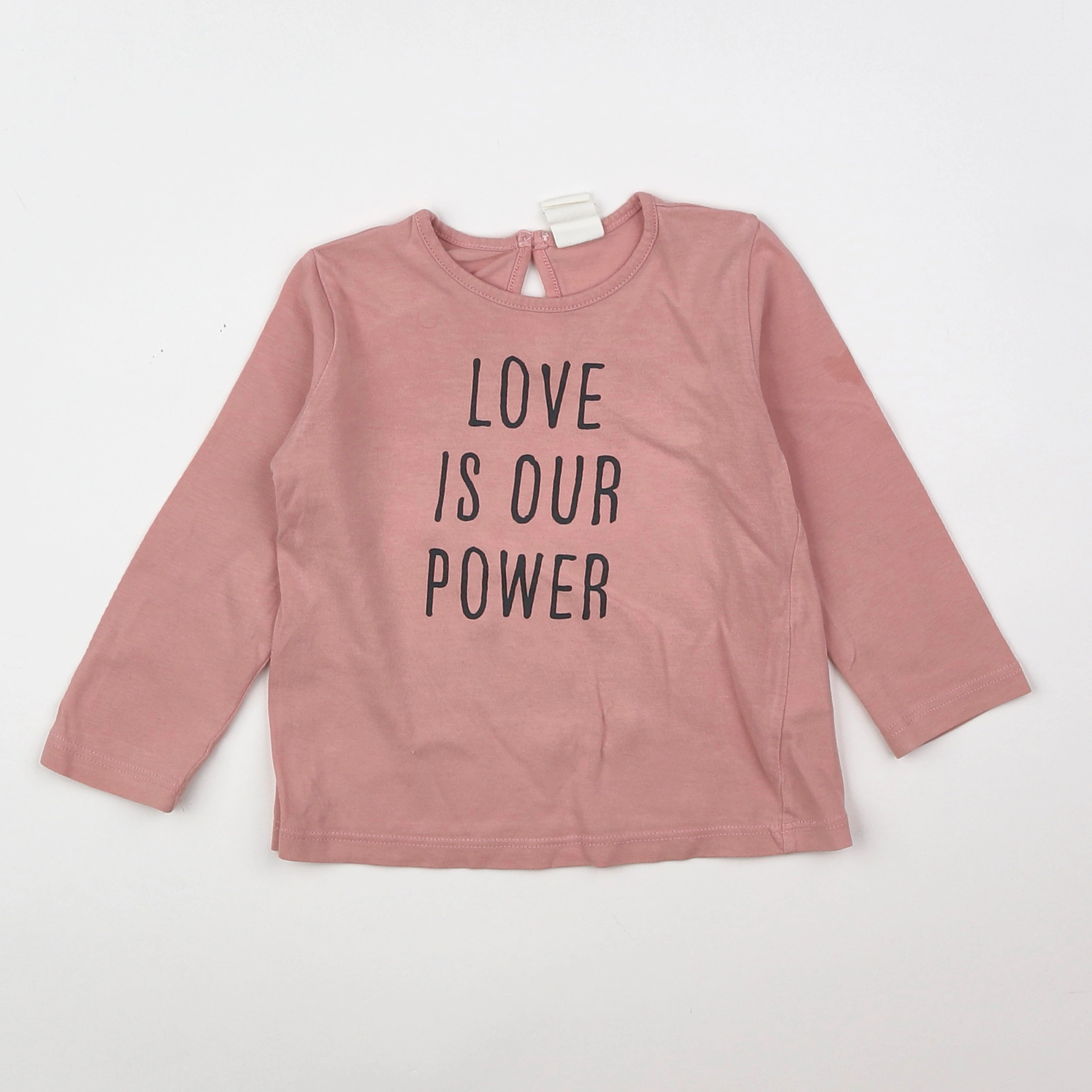 H&M - tee-shirt rose - 6/9 mois