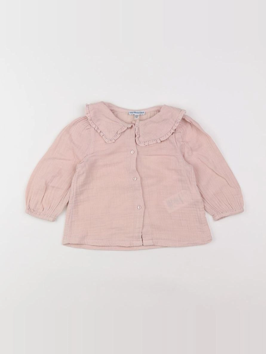 Vertbaudet - blouse rose - 9 mois