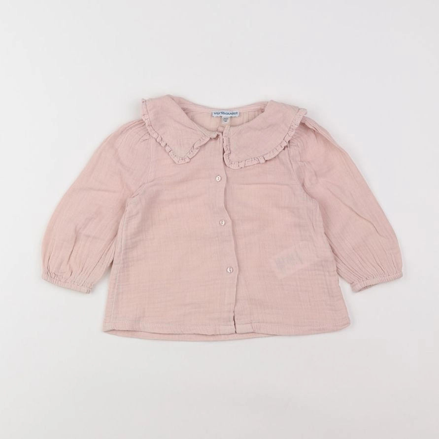 Vertbaudet - blouse rose - 9 mois