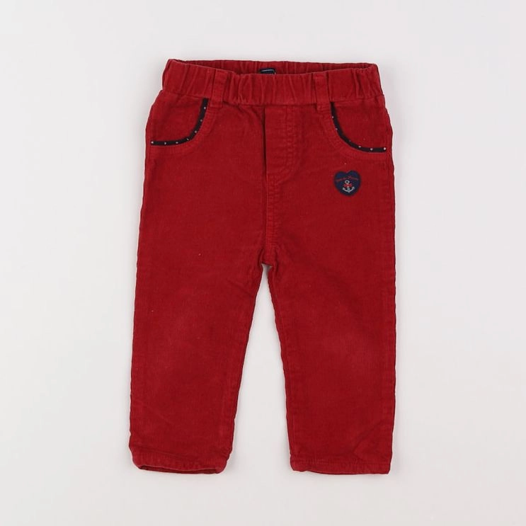 Terre de marins - pantalon rouge - 9 mois