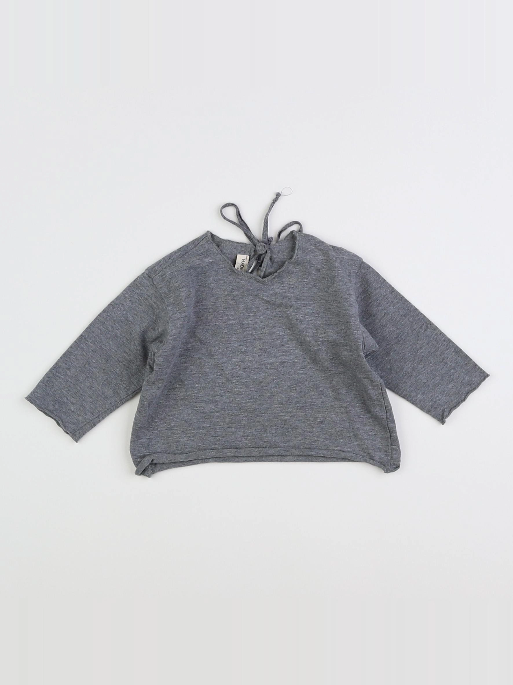 Babe & Tess - tee-shirt gris - 3 mois