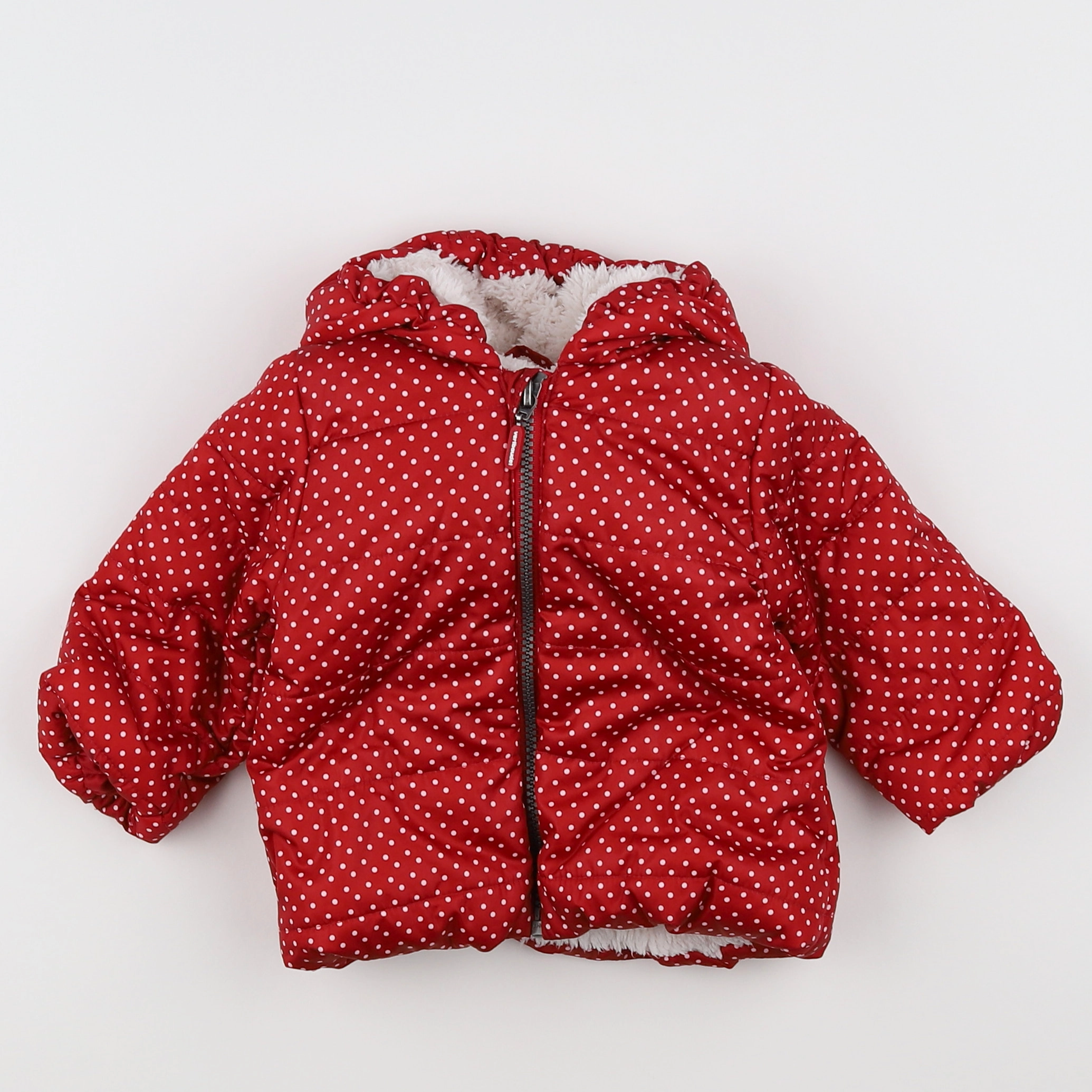Vertbaudet - doudoune rouge - 6 mois