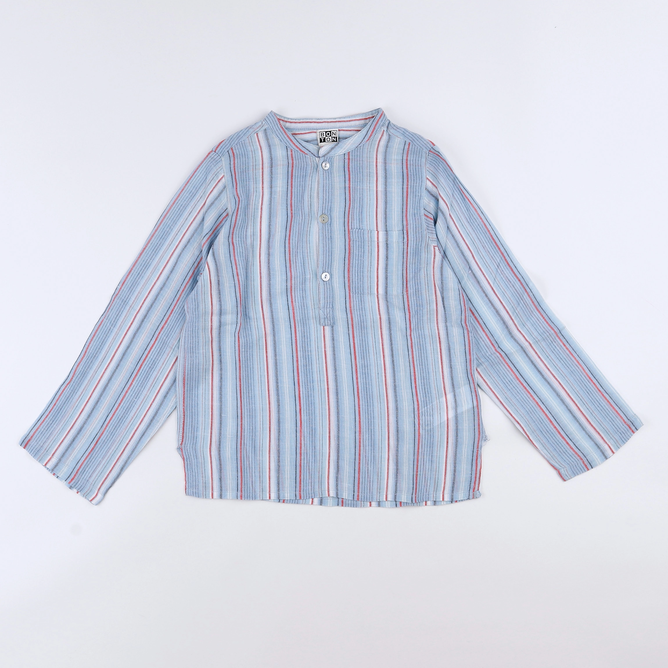 Bonton - chemise bleu - 6 ans