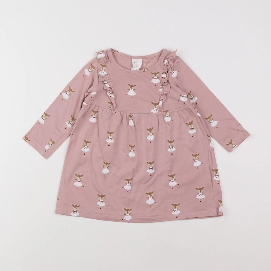 H&M - robe rose - 9 mois