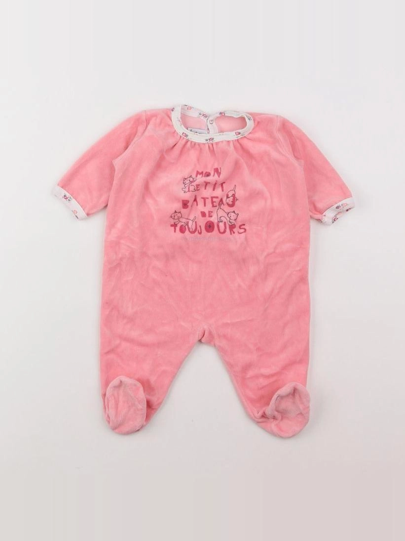 Petit Bateau - pyjama rose - 3 mois