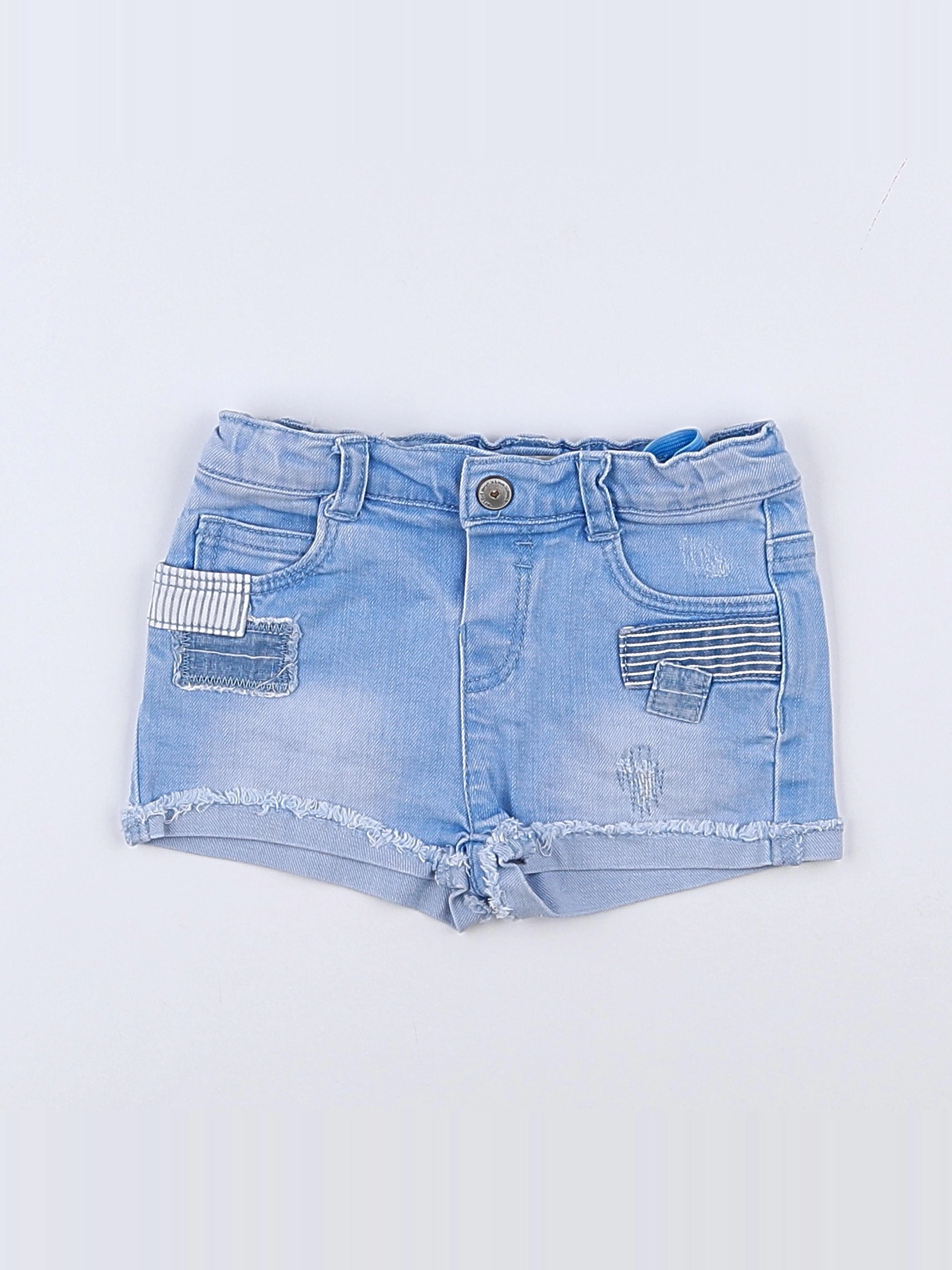 Zara - short bleu - 9/12 mois