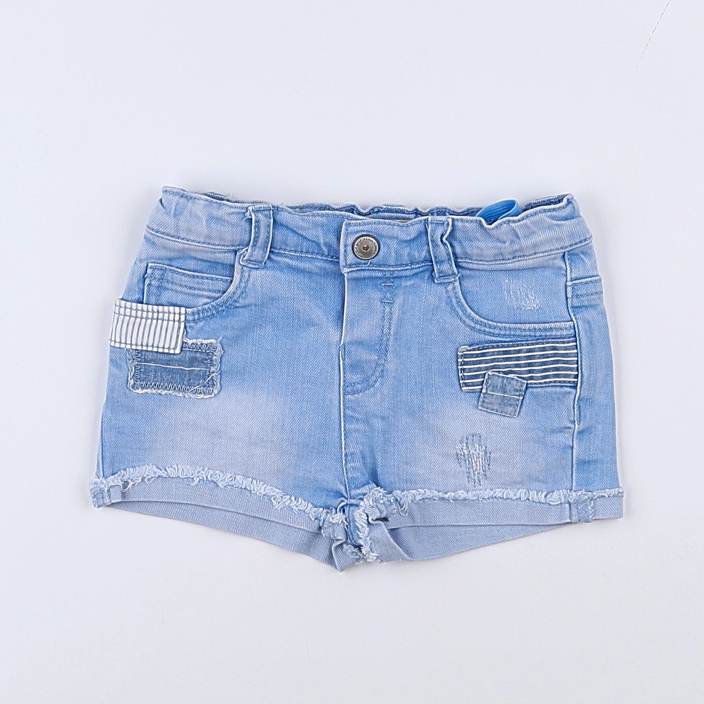 Zara - short bleu - 9/12 mois