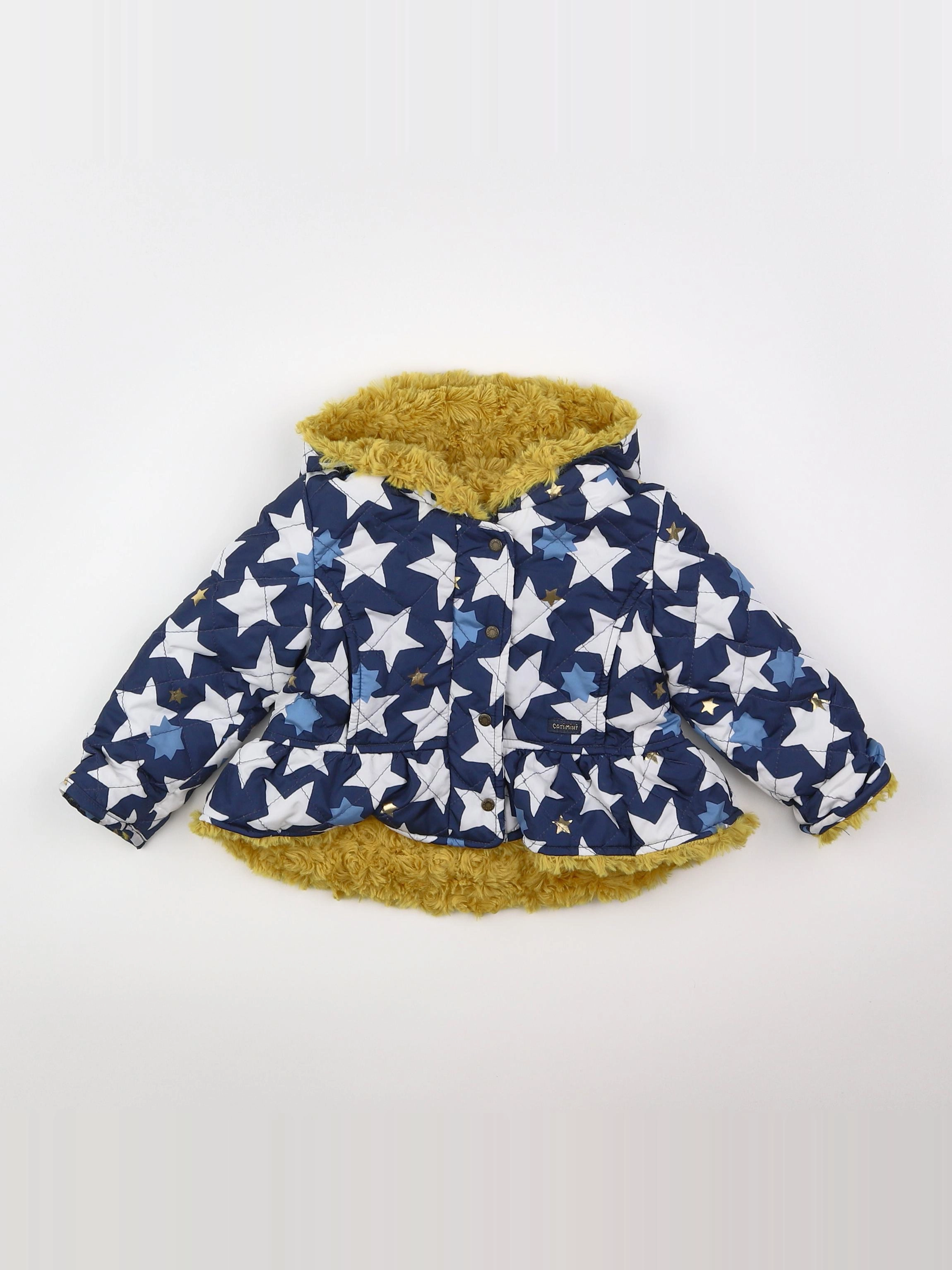 Catimini - veste doublé bleu, blanc - 6 mois