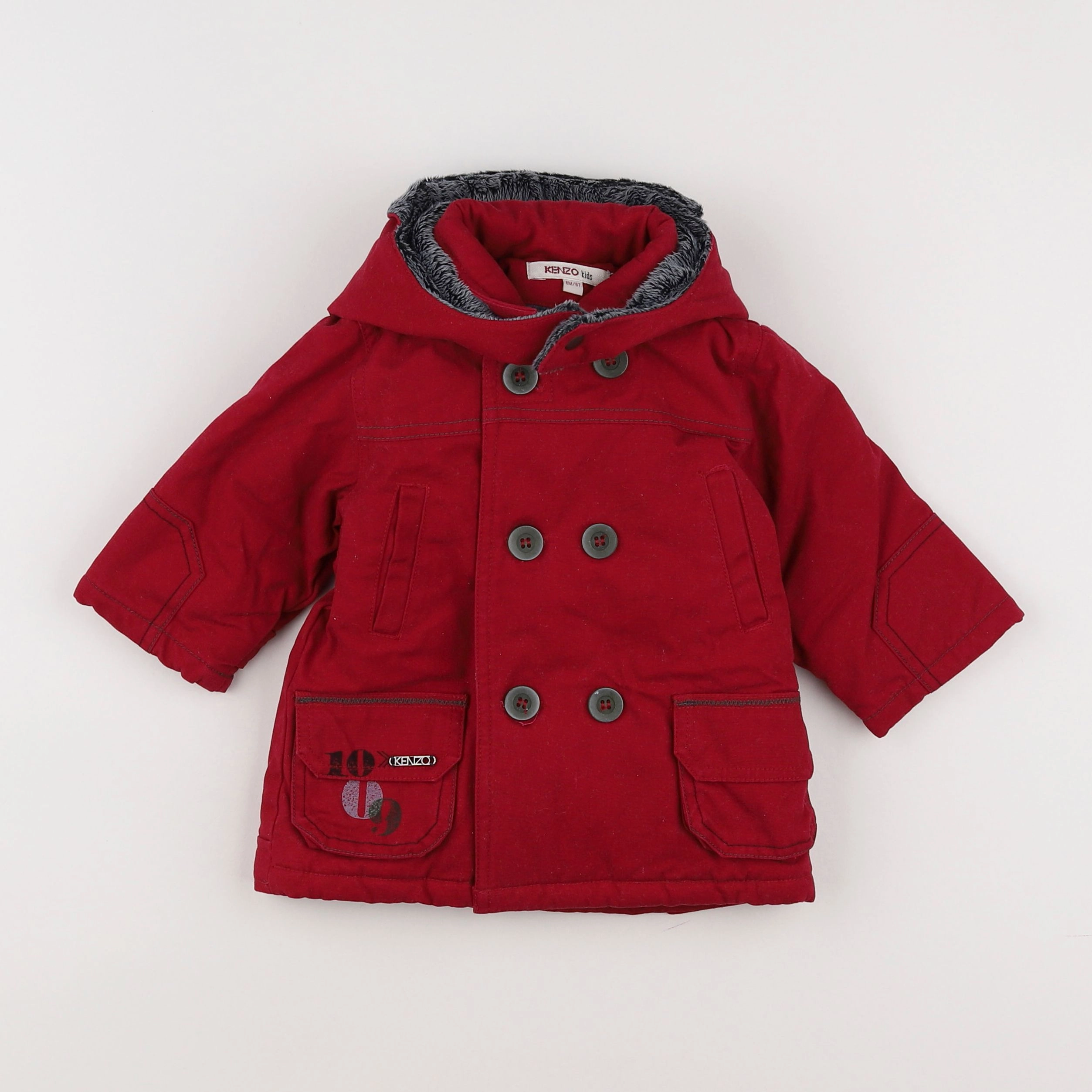 Kenzo - manteau rouge - 6 mois