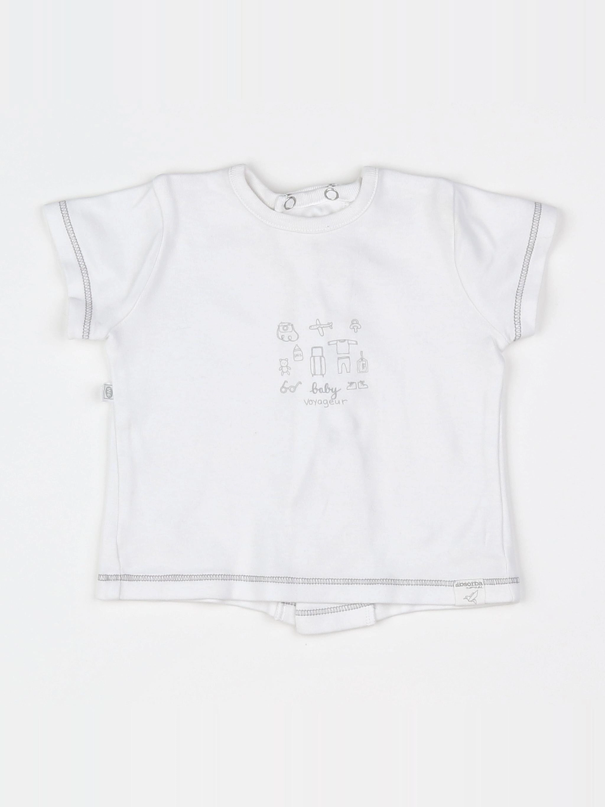 Absorba - tee-shirt blanc - 9 mois