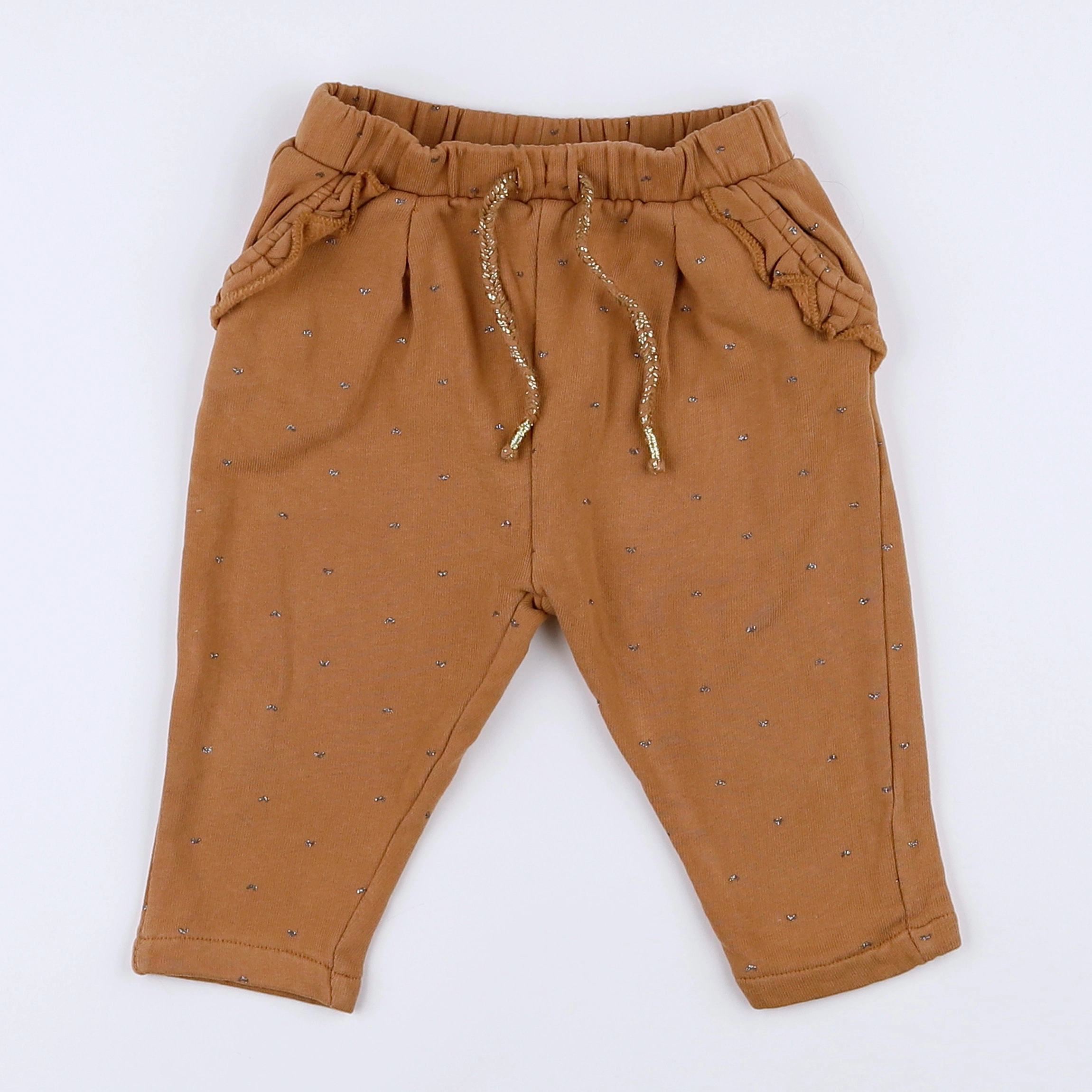 Vertbaudet - jogging marron, or - 9 mois