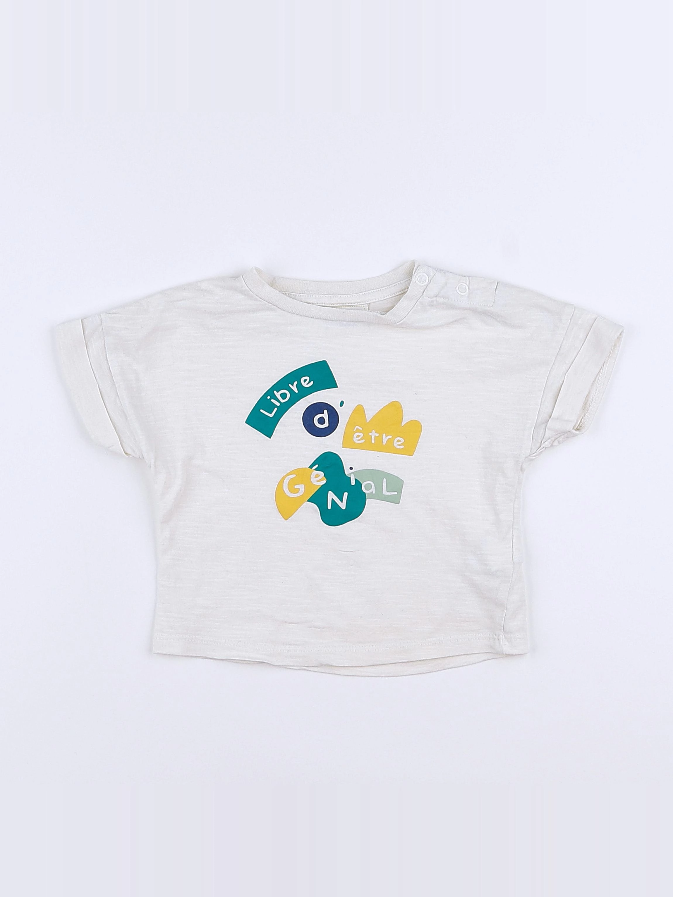 Tape à l'oeil - tee-shirt beige - 9 mois